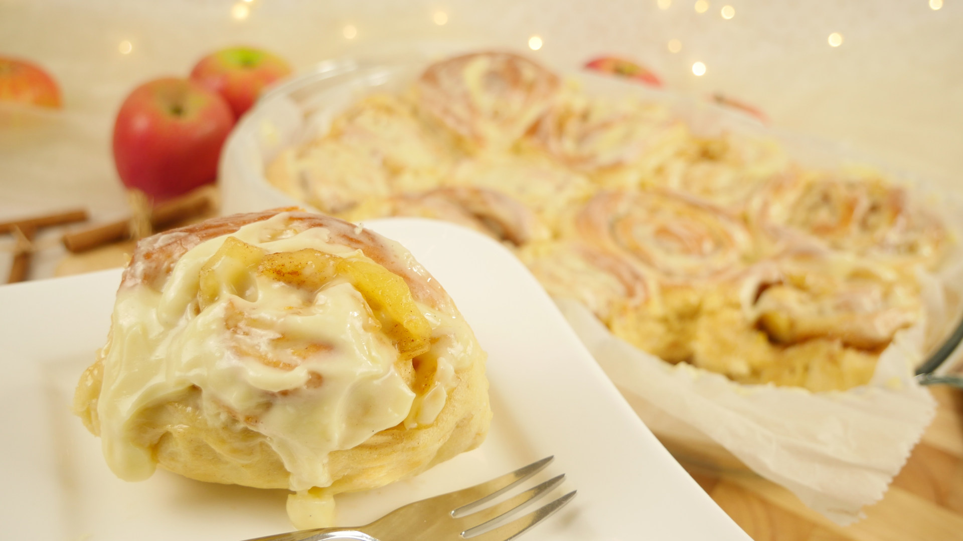 Cinnamon roll: A beloved pastry in American households, Apple pie. 1920x1080 Full HD Wallpaper.