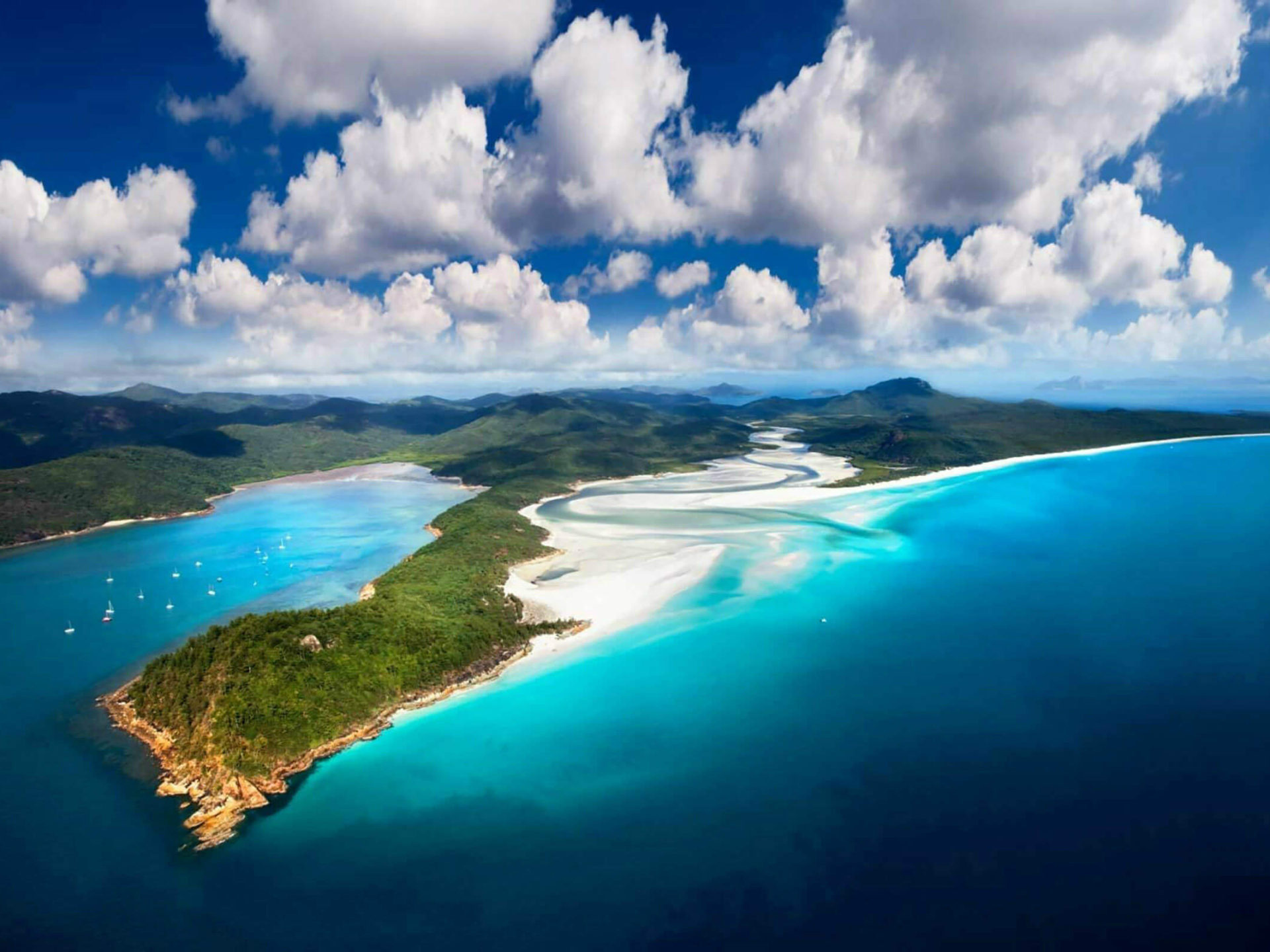 Micronesia, Whitsunday island, Sea sky, Green islands, 1920x1440 HD Desktop