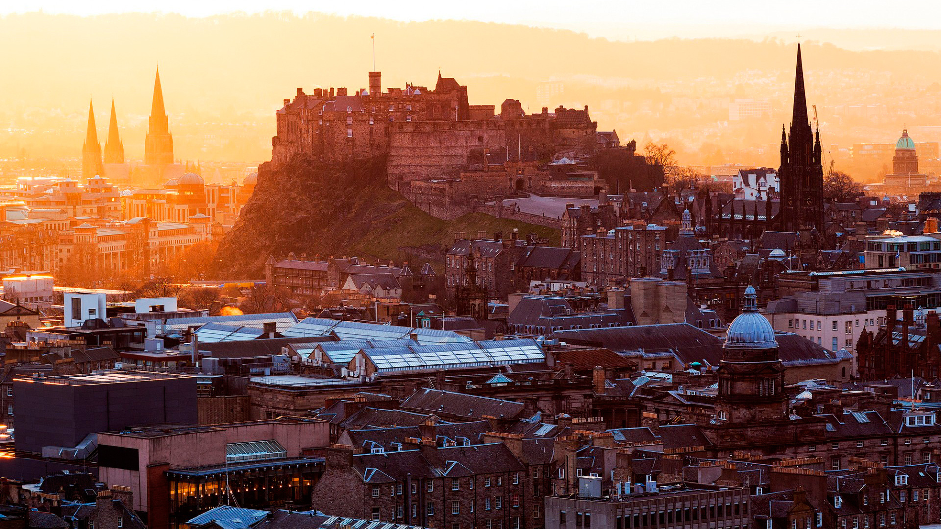 Edinburgh Castle, Old town charm, Gothic architecture, Iconic landmark, 1920x1080 Full HD Desktop