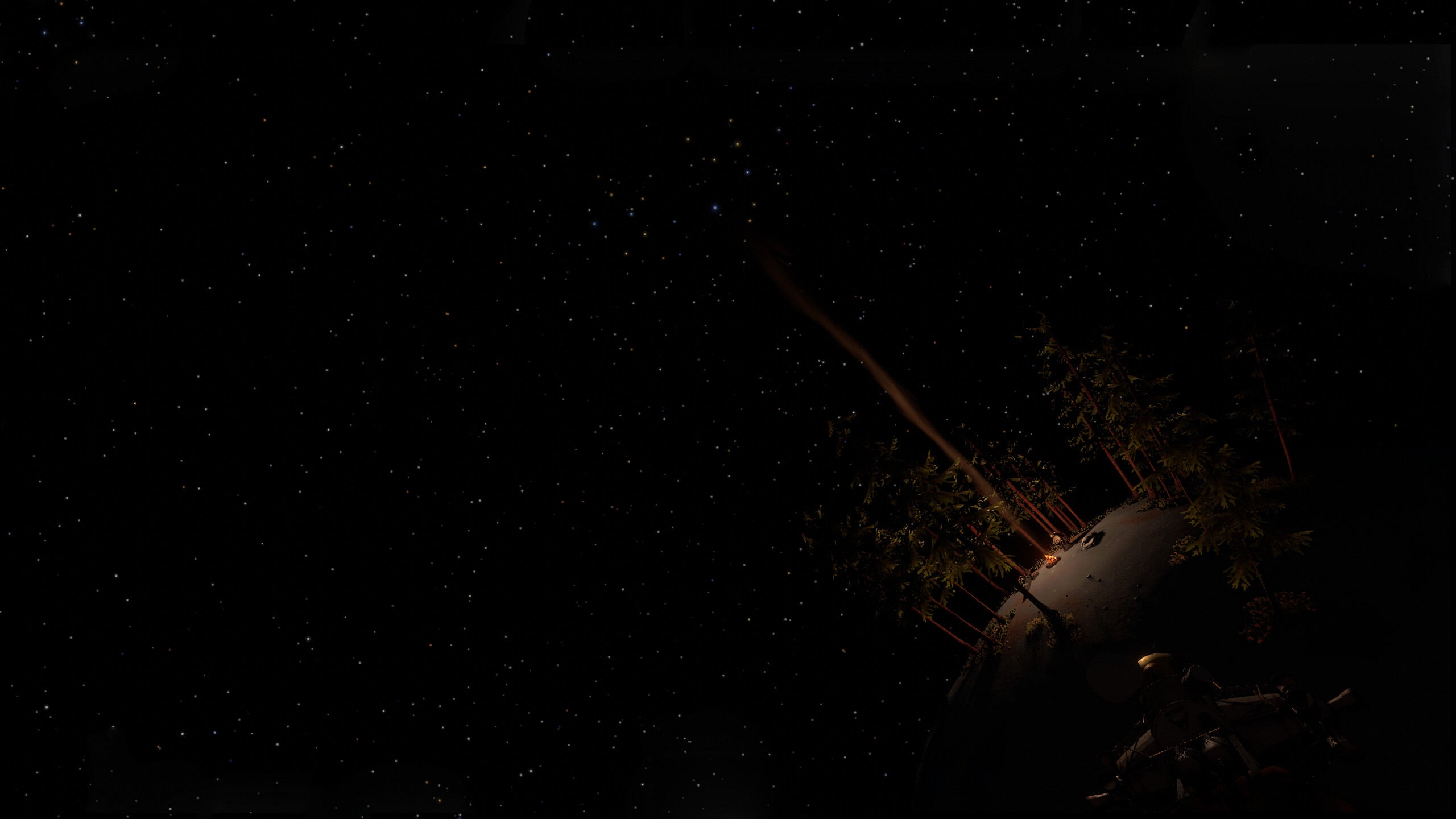 Outer Wilds: The player progresses through the game by exploring the solar system and learning clues to the cause of the time loop. 2560x1440 HD Background.