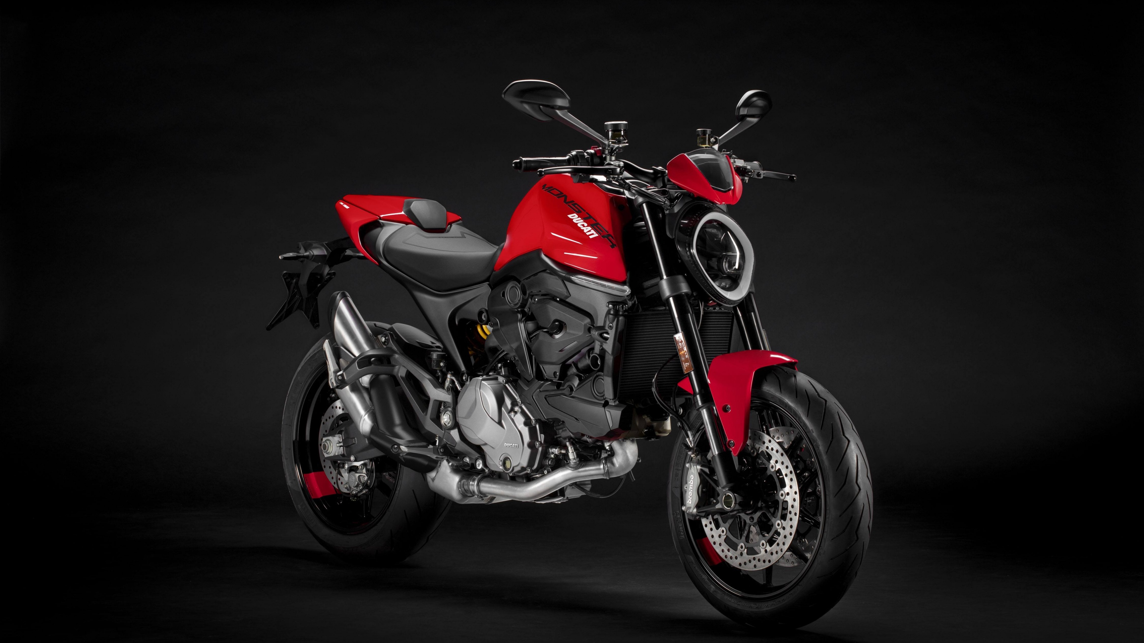 Ducati Monster wallpaper 4K, 2021 dark background, 5K bikes, Auto, 3840x2160 4K Desktop