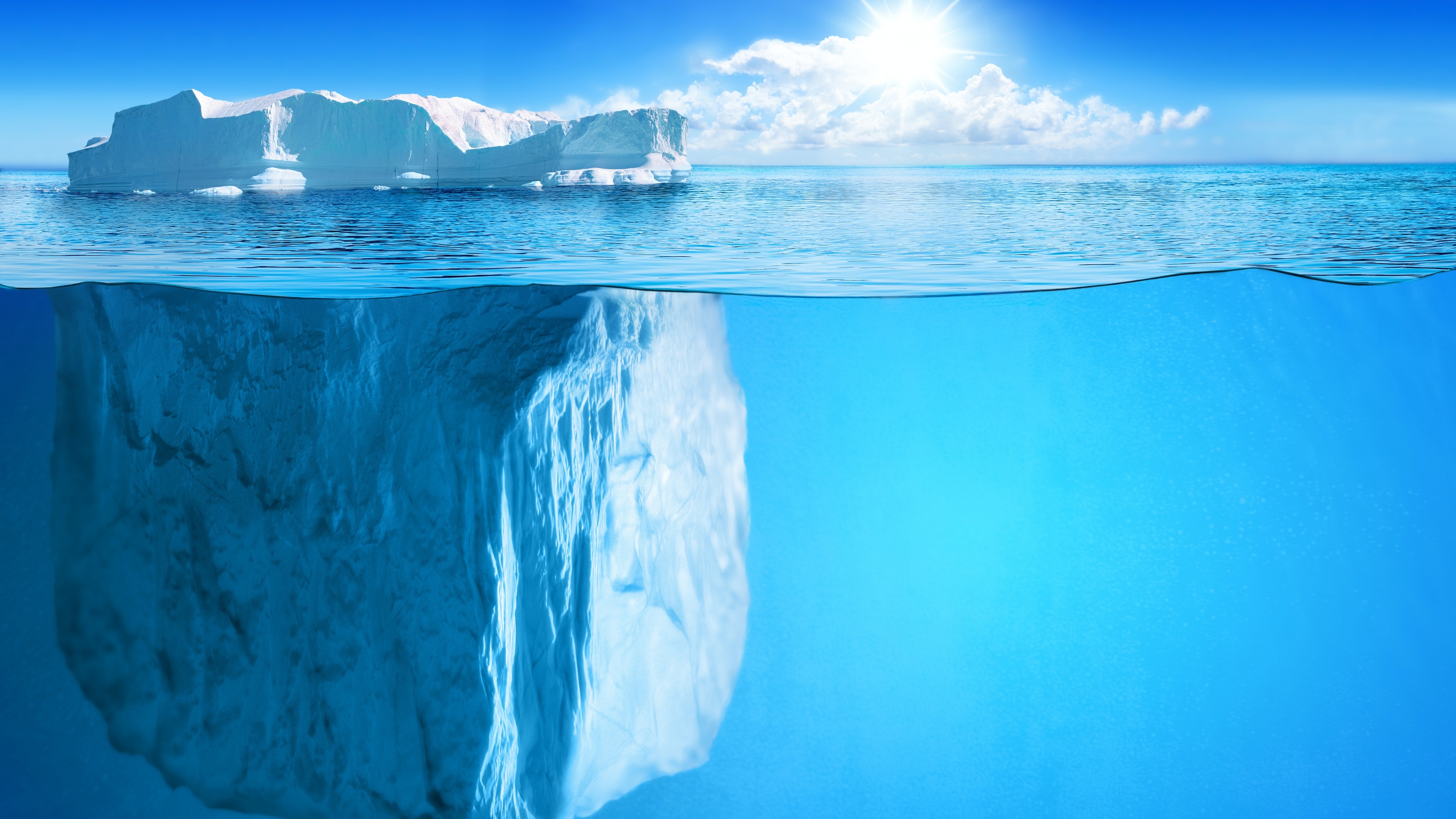 Freshwater ice, Floating beauty, Nature's marvel, Captivating sight, 3840x2160 4K Desktop