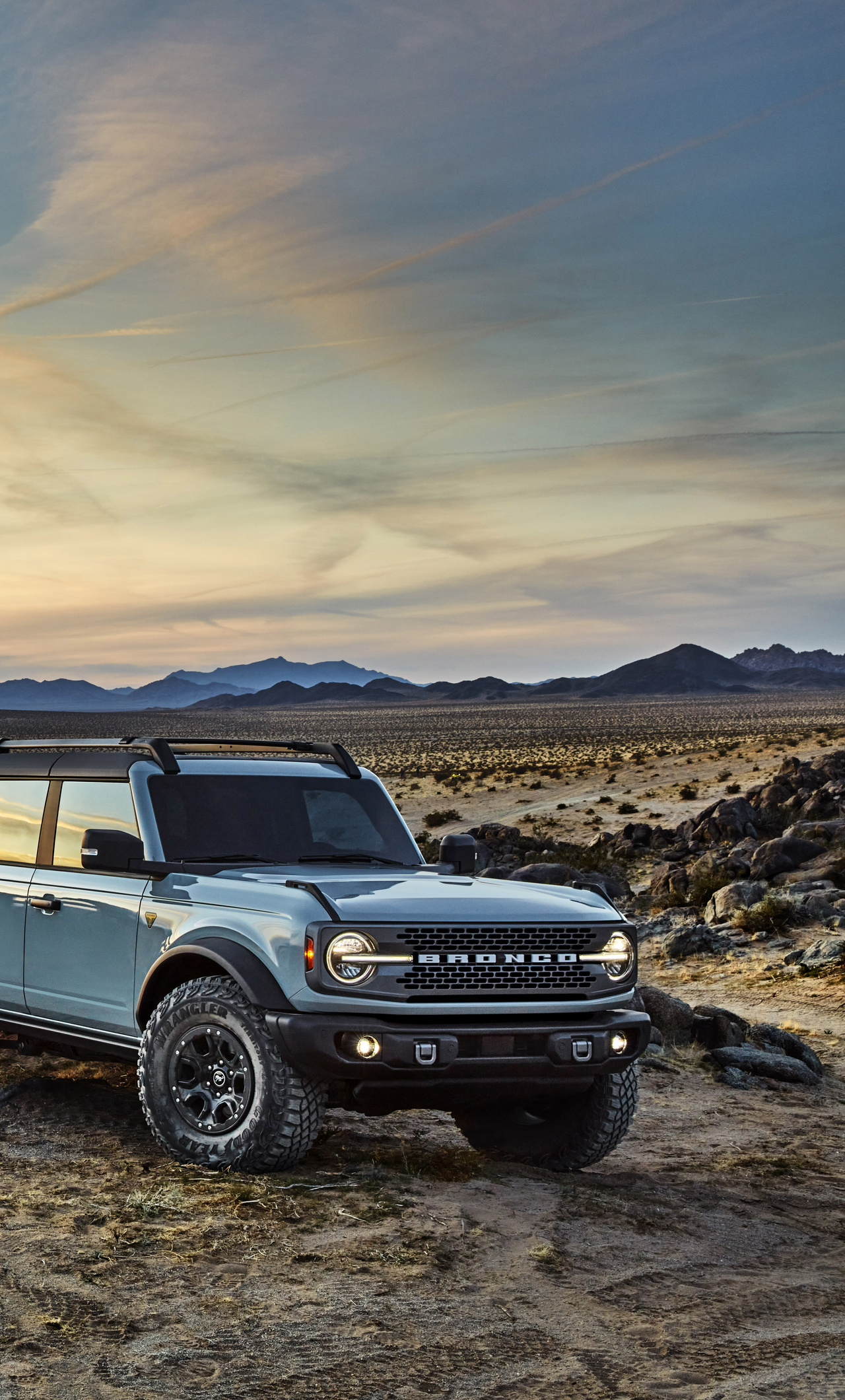Ford Bronco: Driving On And Off Paved Or Gravel Surface, Innovative Powerful Engine, 2020. 1280x2120 HD Background.