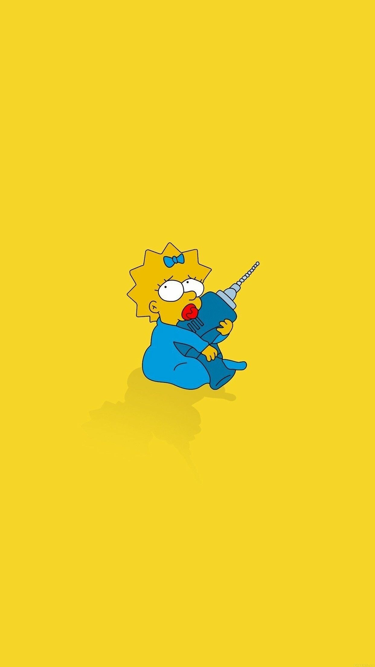 The Simpsons: Maggie, the 1-year-old daughter and youngest child of Marge and Homer. 1250x2210 HD Background.