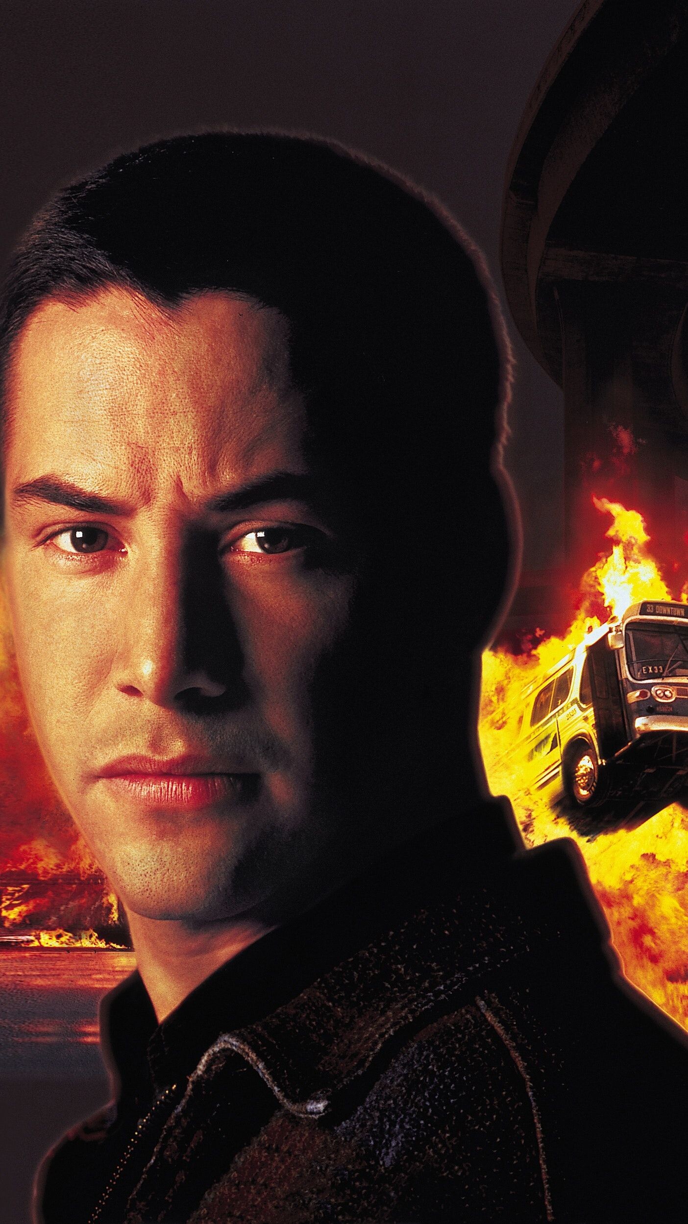 Speed (Movie 1994): Special Weapons and Tactics officer Jack Traven, Keanu Reeves, Jan de Bont. 1410x2500 HD Background.