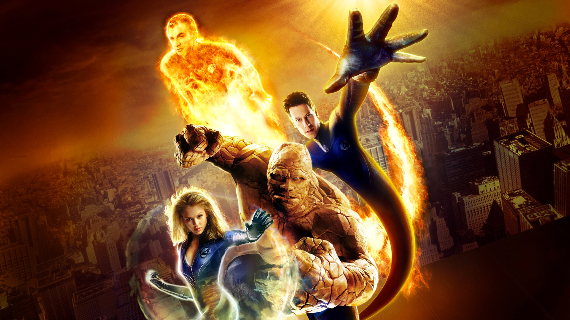 Fantastic Four 2005, Superhero team-up, Film adaptation, Superpowered quartet, 1920x1080 Full HD Desktop
