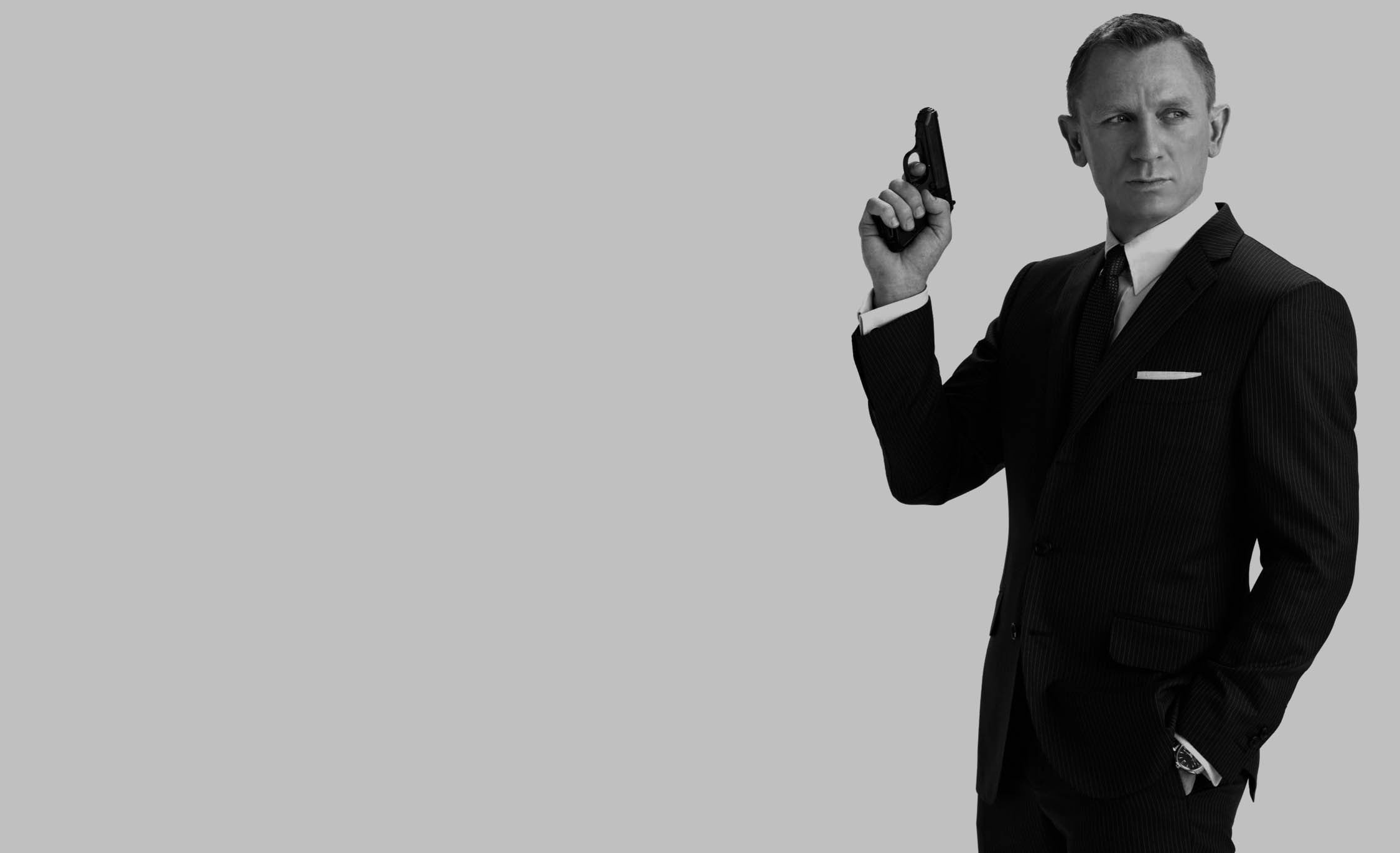 Daniel Craig, James Bond BW, James Bond 007, 2250x1380 HD Desktop