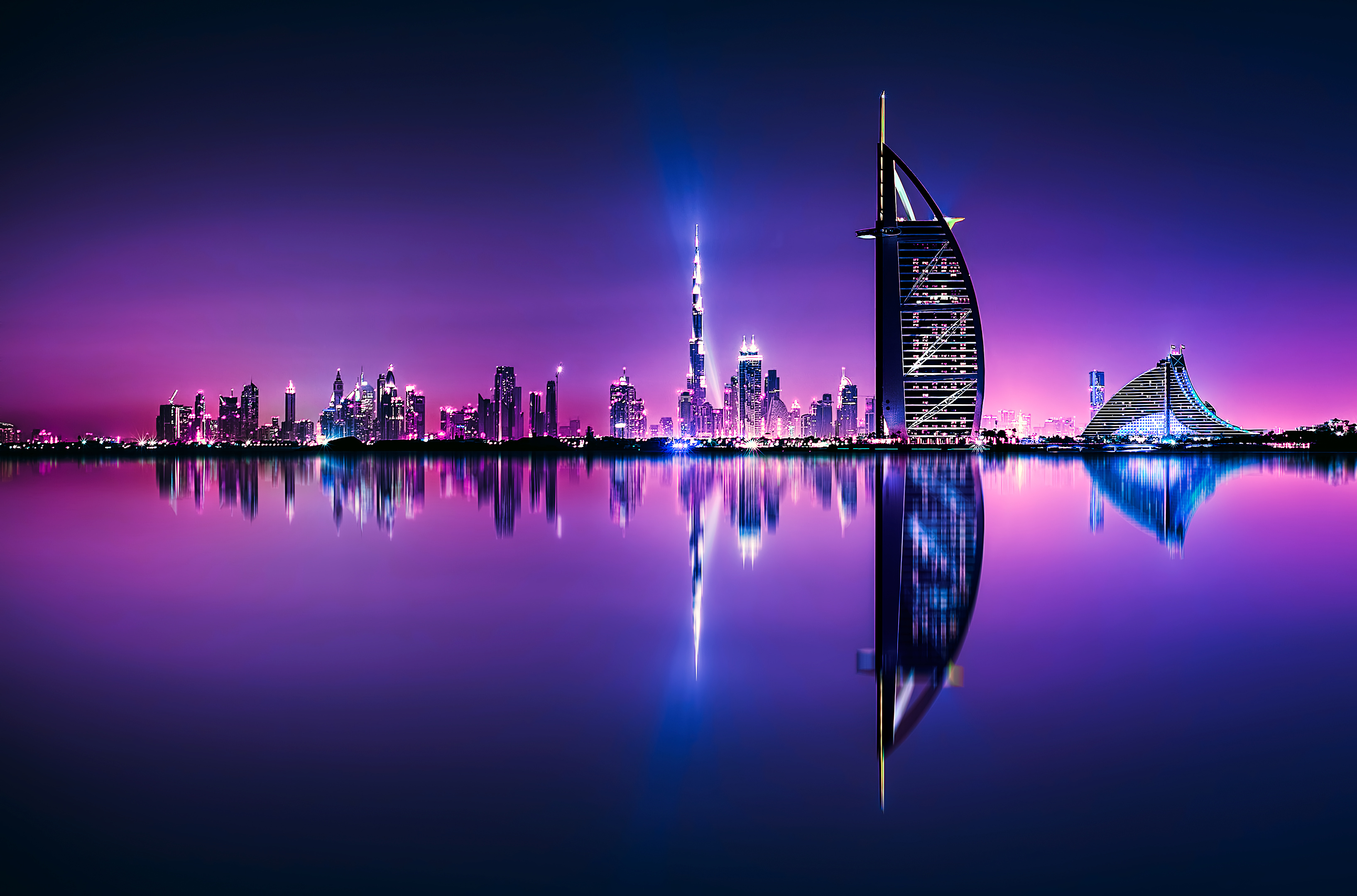 Dubai Skyline, Travels, Reflection, Marek Kijevsk, 3270x2160 HD Desktop