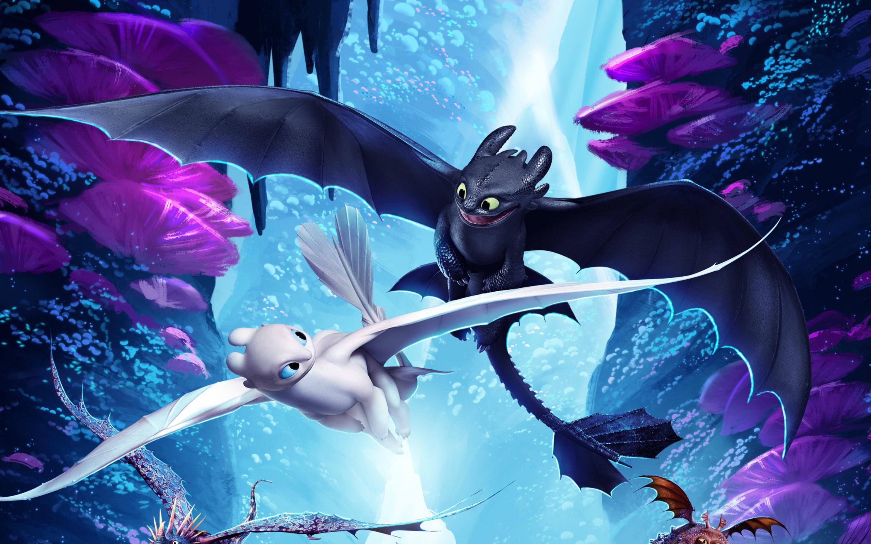 How to Train Your Dragon: The Hidden World (Animation), Enchanting love story, Stunning dragon wallpapers, Emotional connection, 2880x1800 HD Desktop