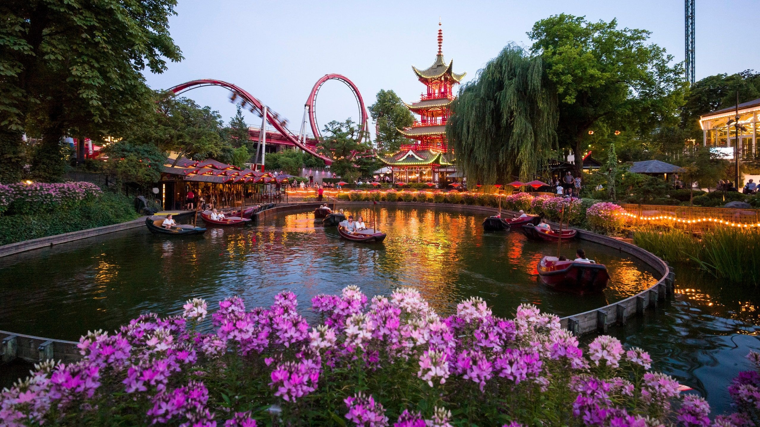 Tivoli Gardens, Travel aesthetic, Landmark obsession, Enchanting destination, 2560x1440 HD Desktop