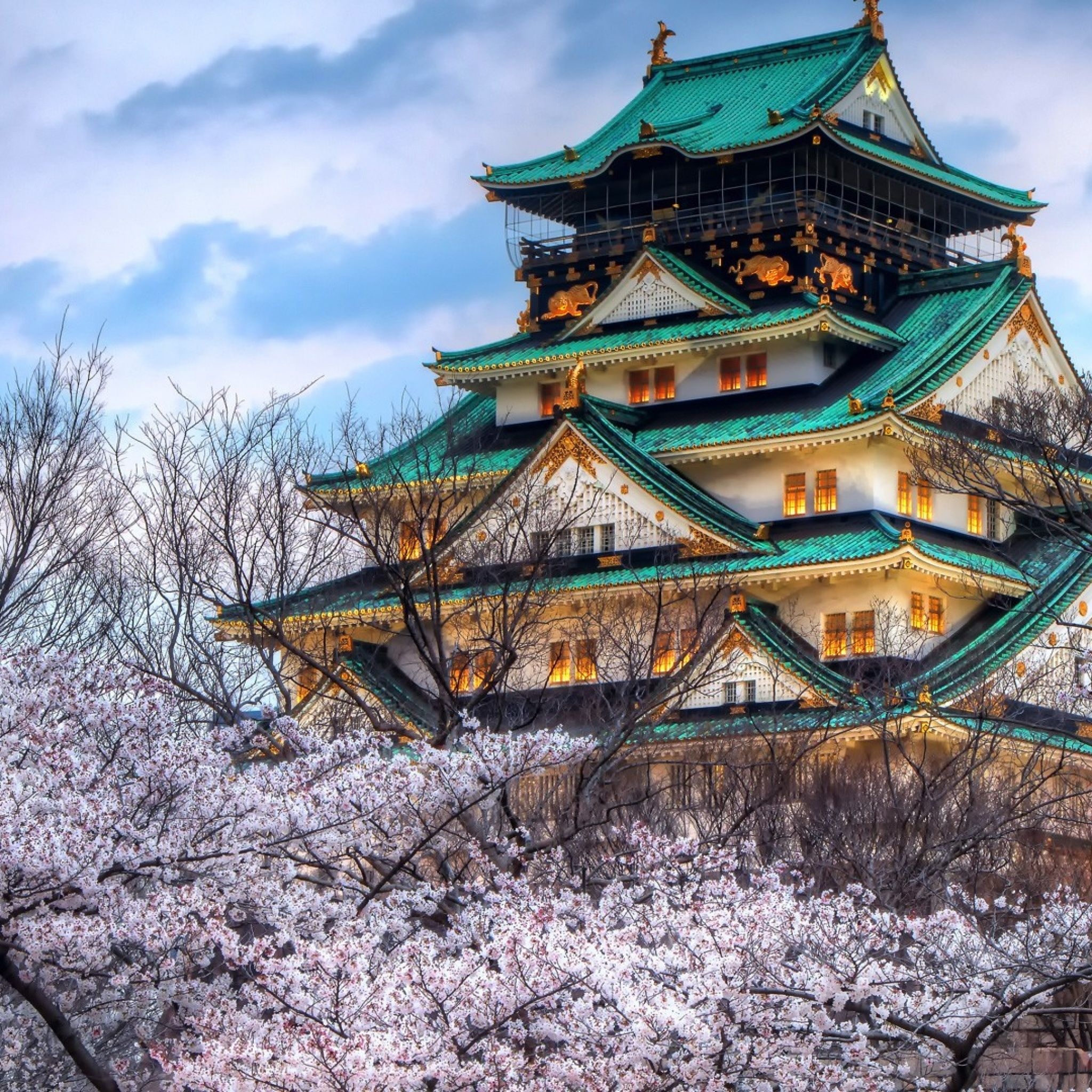 Osaka Castle, Travels, Japan travel, Land of the Rising Sun, 2050x2050 HD Phone