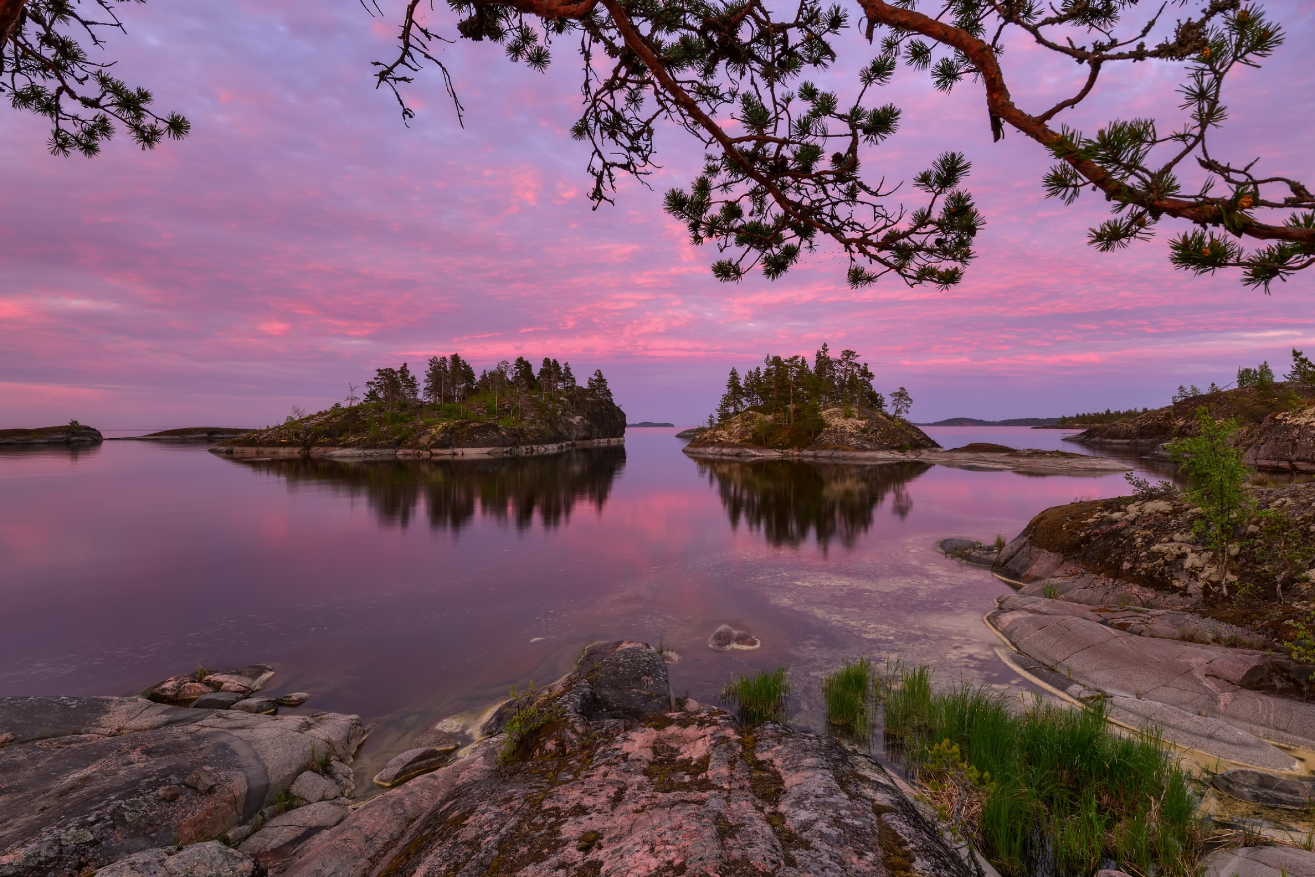 Ladoga Lake, Islets Russia trees, Viewes rocks lake, Ladoga beautiful views, 2560x1710 HD Desktop