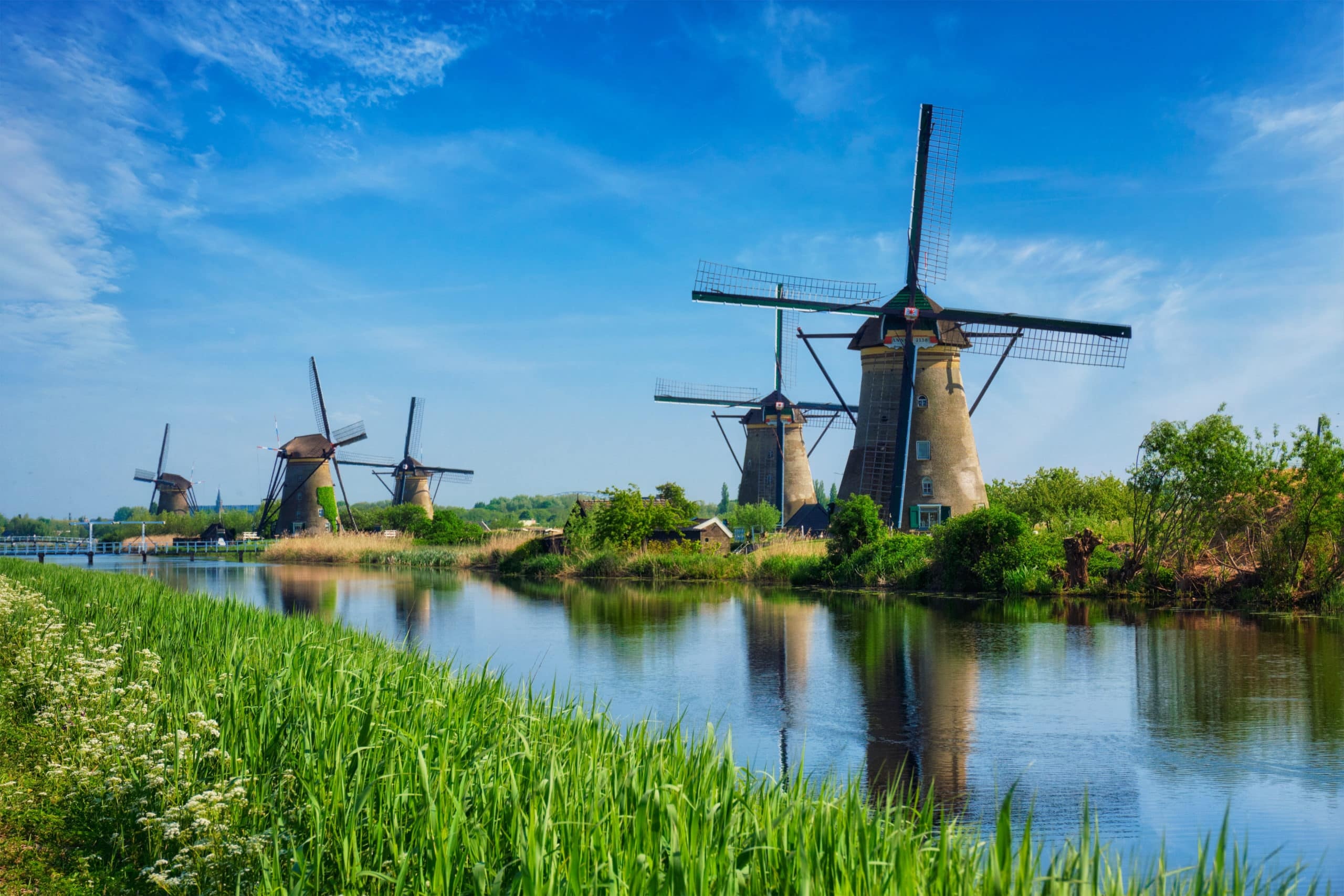 Windmills at Kinderdijk, Travels, Netherlands, Awesome trip, 2560x1710 HD Desktop