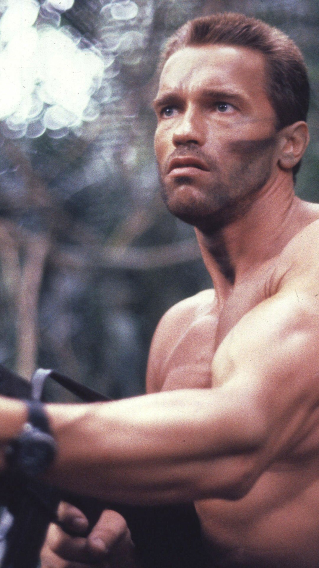 Arnold Schwarzenegger: Took part of Dutch in a 1987 American science fiction action film, Predator. 1080x1920 Full HD Wallpaper.