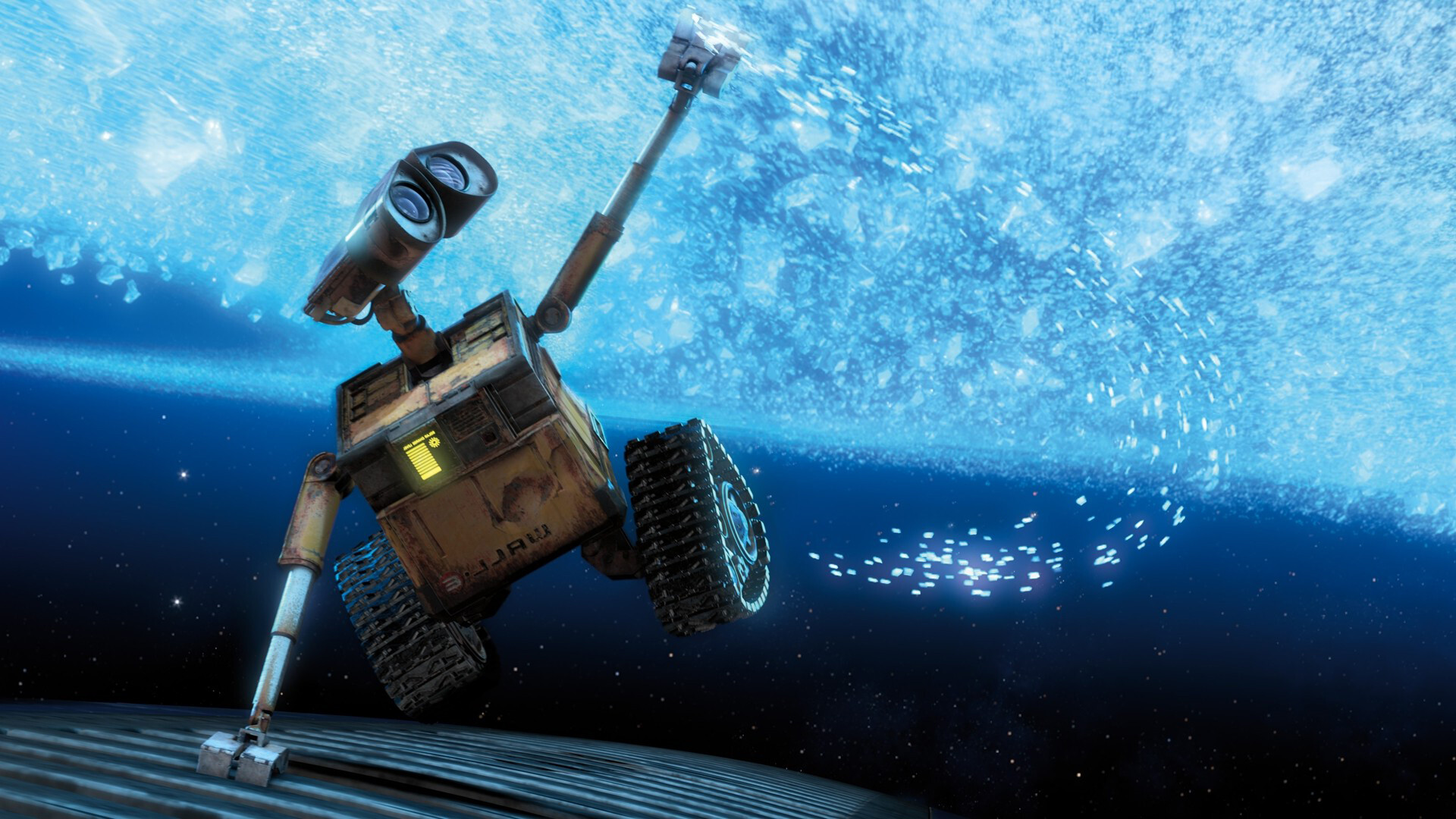 WALL·E: Pixar’s 2008 sci-fi love-story animated film classic. 1920x1080 Full HD Wallpaper.