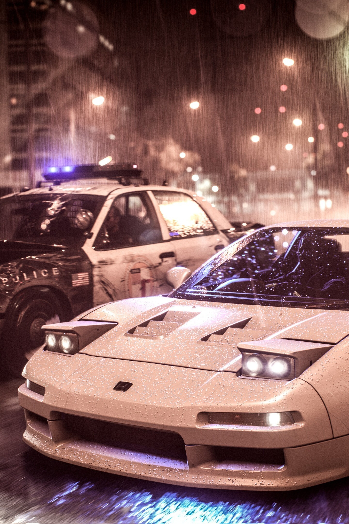 Need for Speed: The games in the NFS franchise include police pursuits. 1440x2160 HD Background.