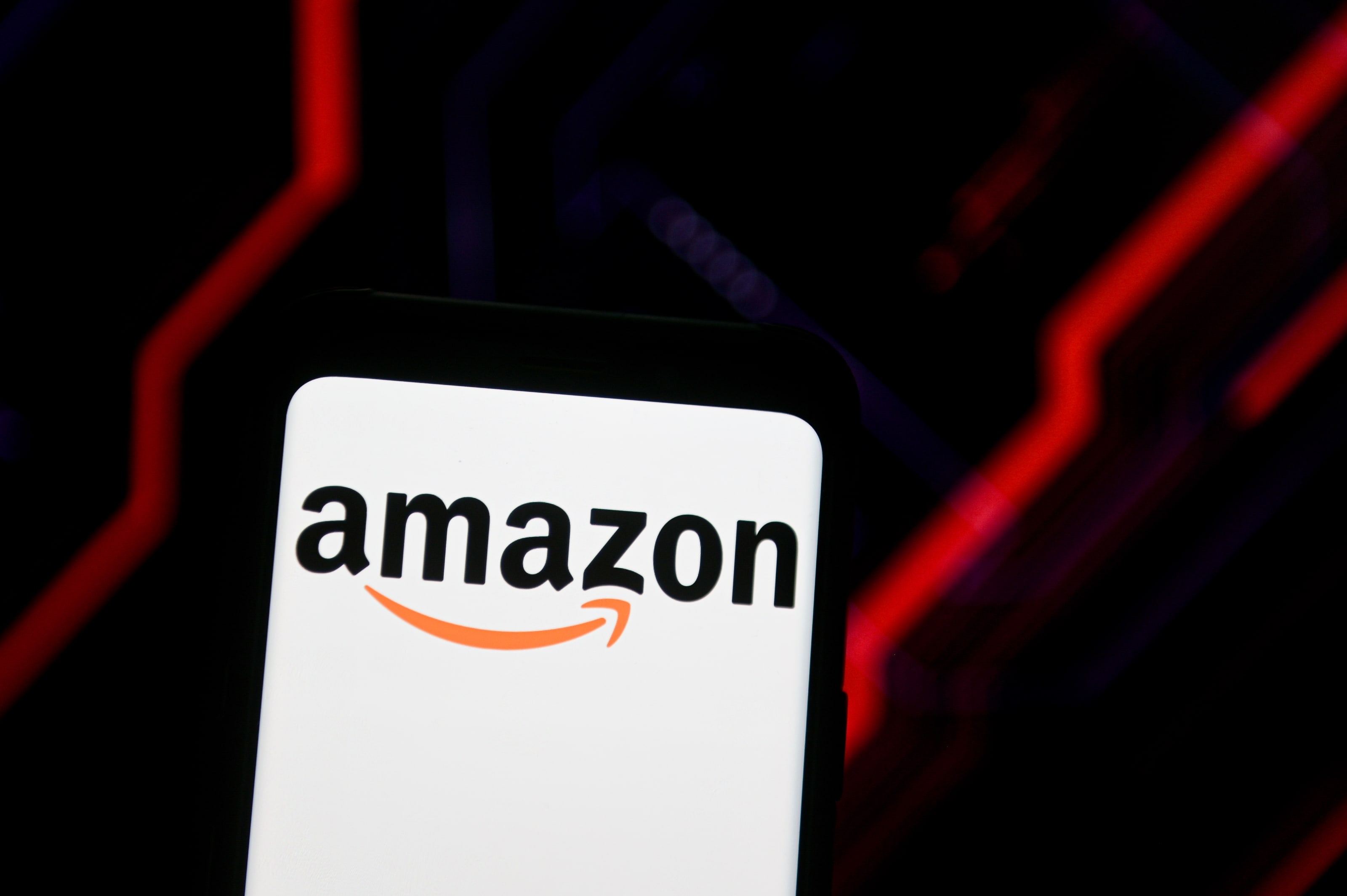 Amazon: Brand, whose value tops $400 billion, E-commerce company. 3200x2130 HD Background.