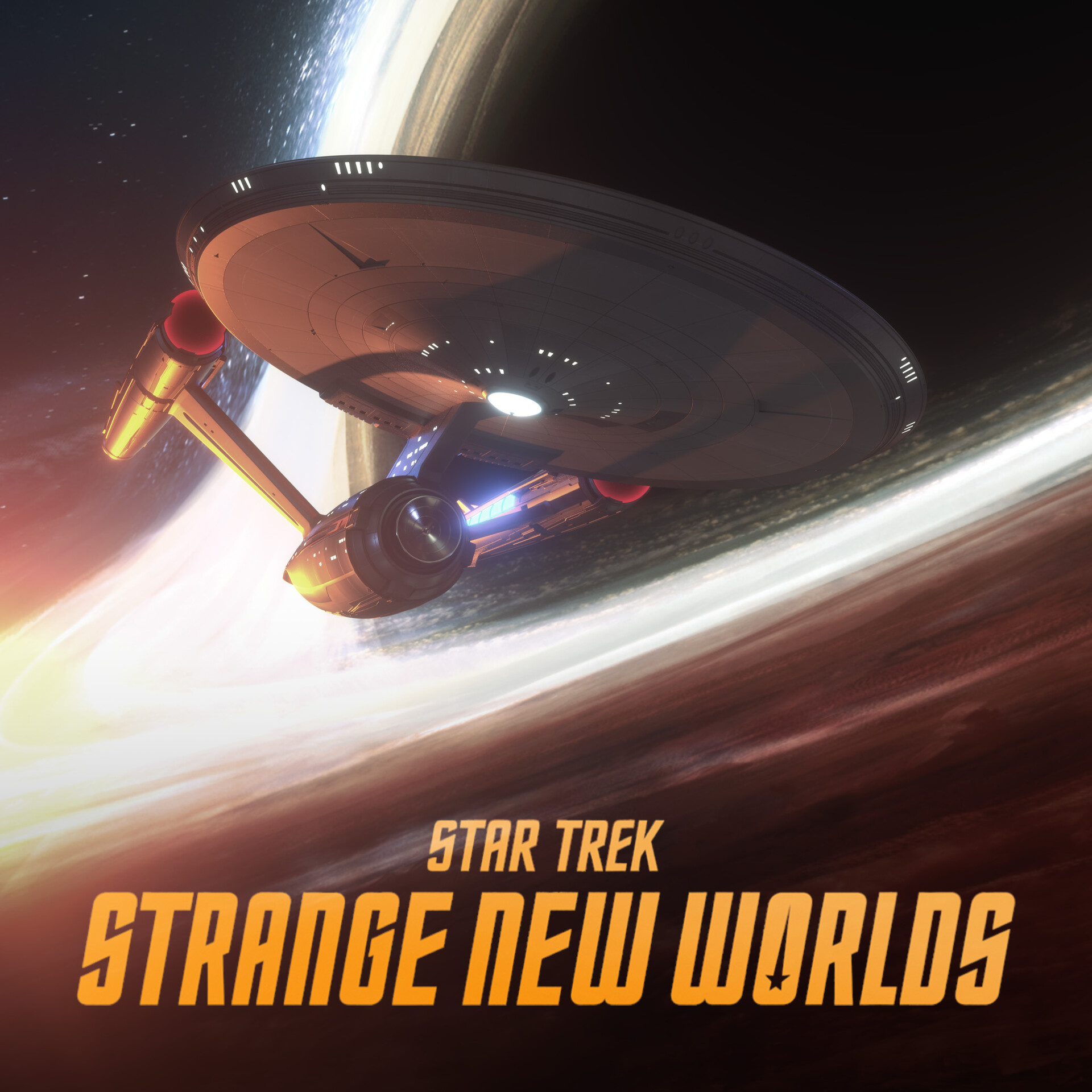 Star Trek: Strange New Worlds, Artistic slingshot, Stunning fan artwork, Creative tribute, 1920x1920 HD Phone