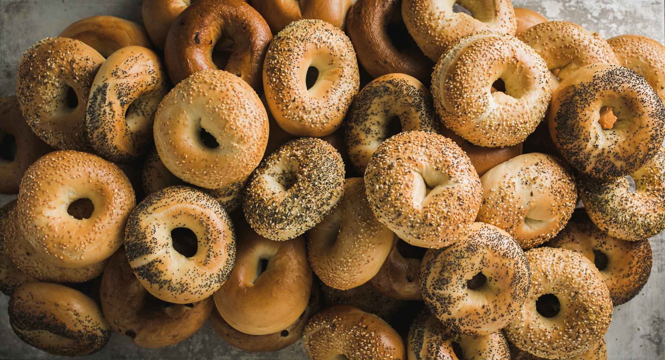 Delicious bagels, Mouthwatering treats, Flavorful bites, Appetizing sight, 2220x1200 HD Desktop