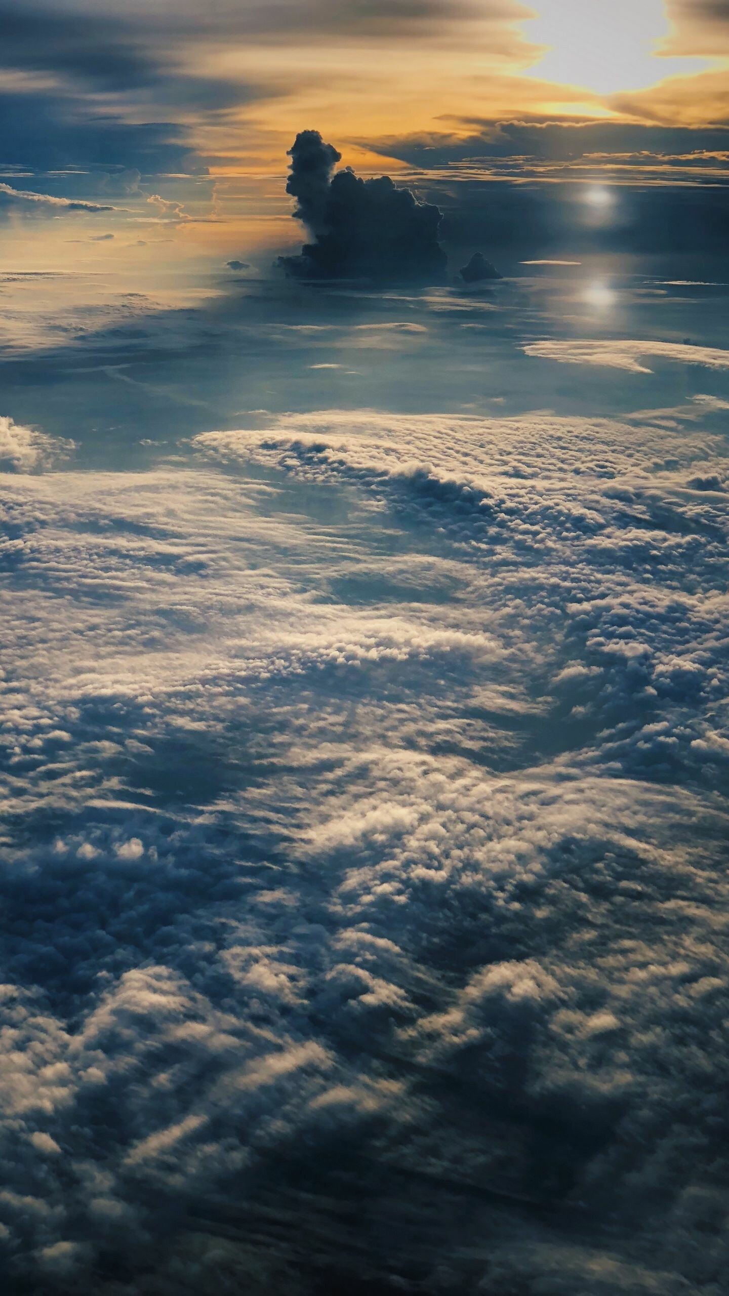 Clouds: Cirrus are often formed along a high altitude jetstream. 1440x2560 HD Wallpaper.