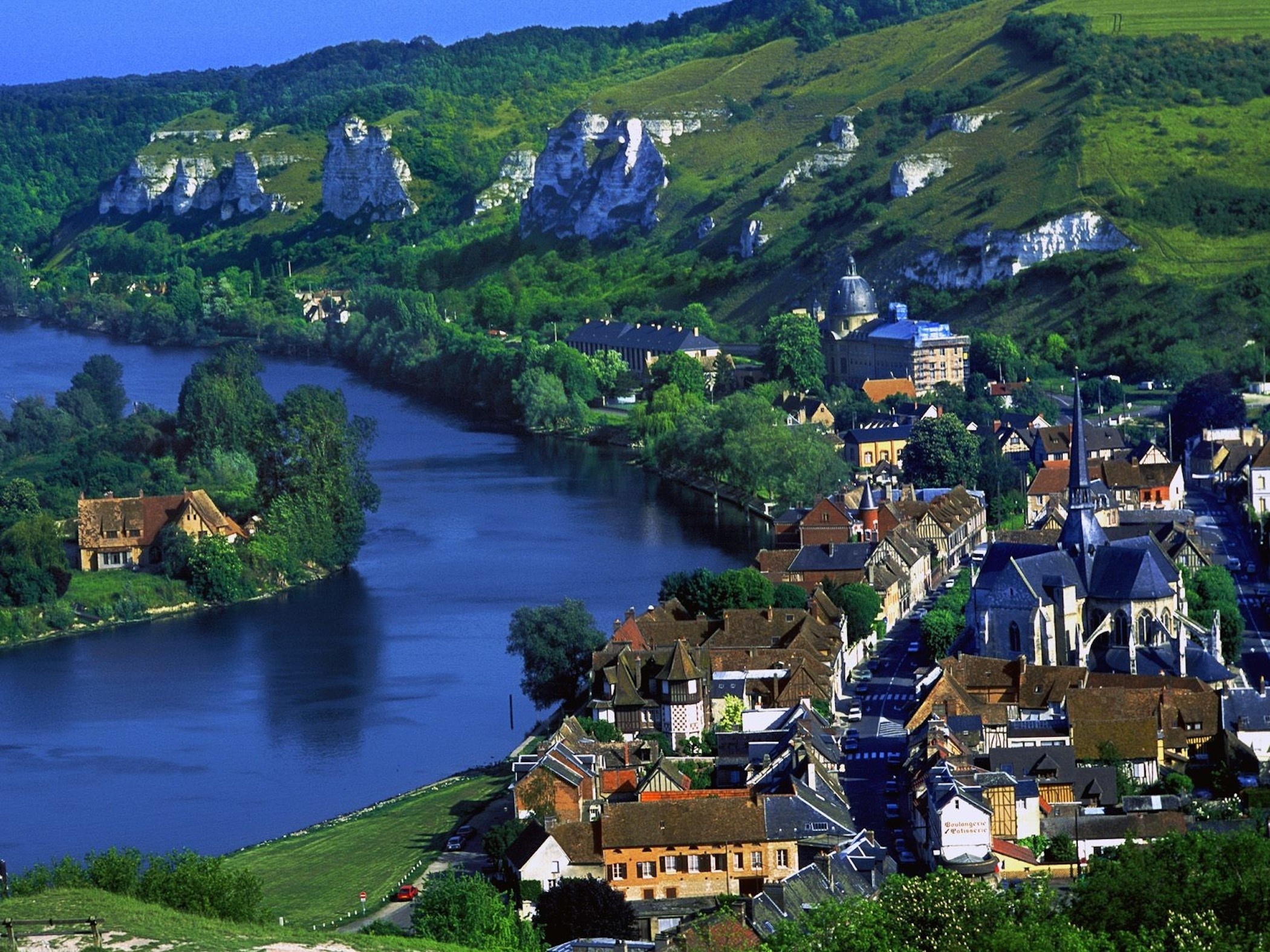 Seine River, Les Andelys, France wallpaper, Serene beauty, 2100x1580 HD Desktop