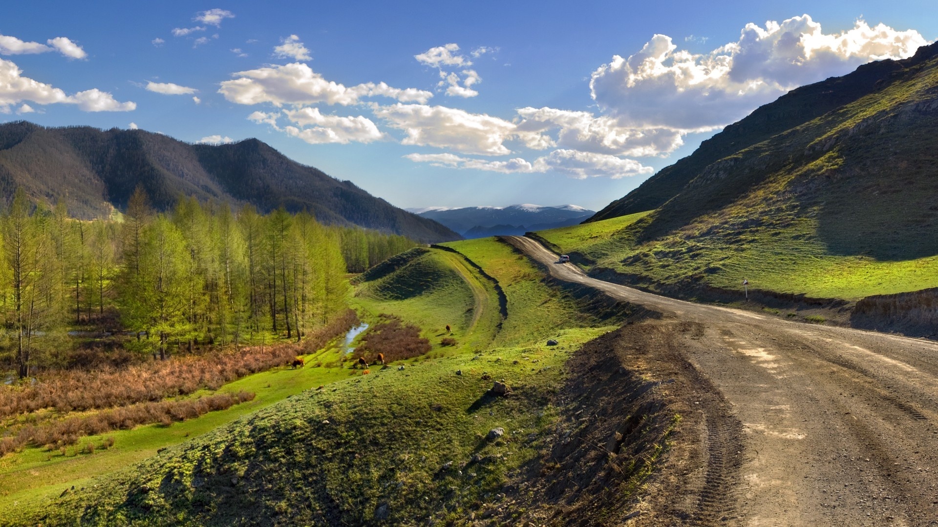 Altai Mountains, Road trip beauty, Scenic landscapes, Adventurous journey, 1920x1080 Full HD Desktop