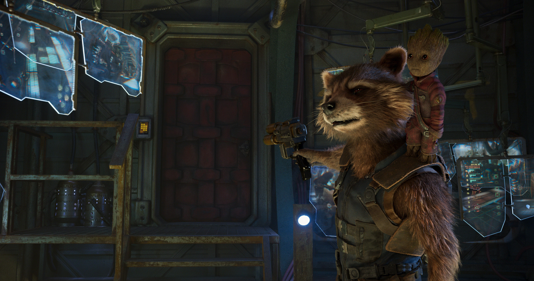 Baby Groot and Rocket raccoon, Guardians of the Galaxy, Laptop HD wallpaper, 2160x1140 HD Desktop