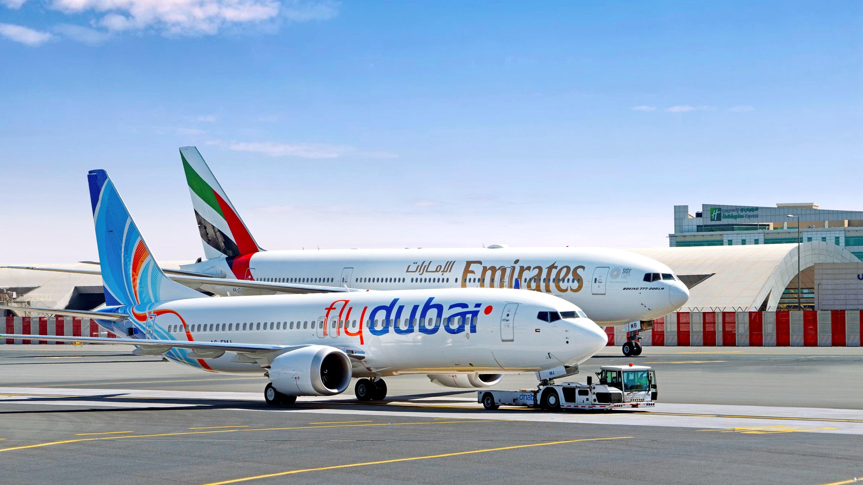 Flydubai and Emirates partnership, Seamless travel, 100 destinations, Dubai hub, 2960x1670 HD Desktop