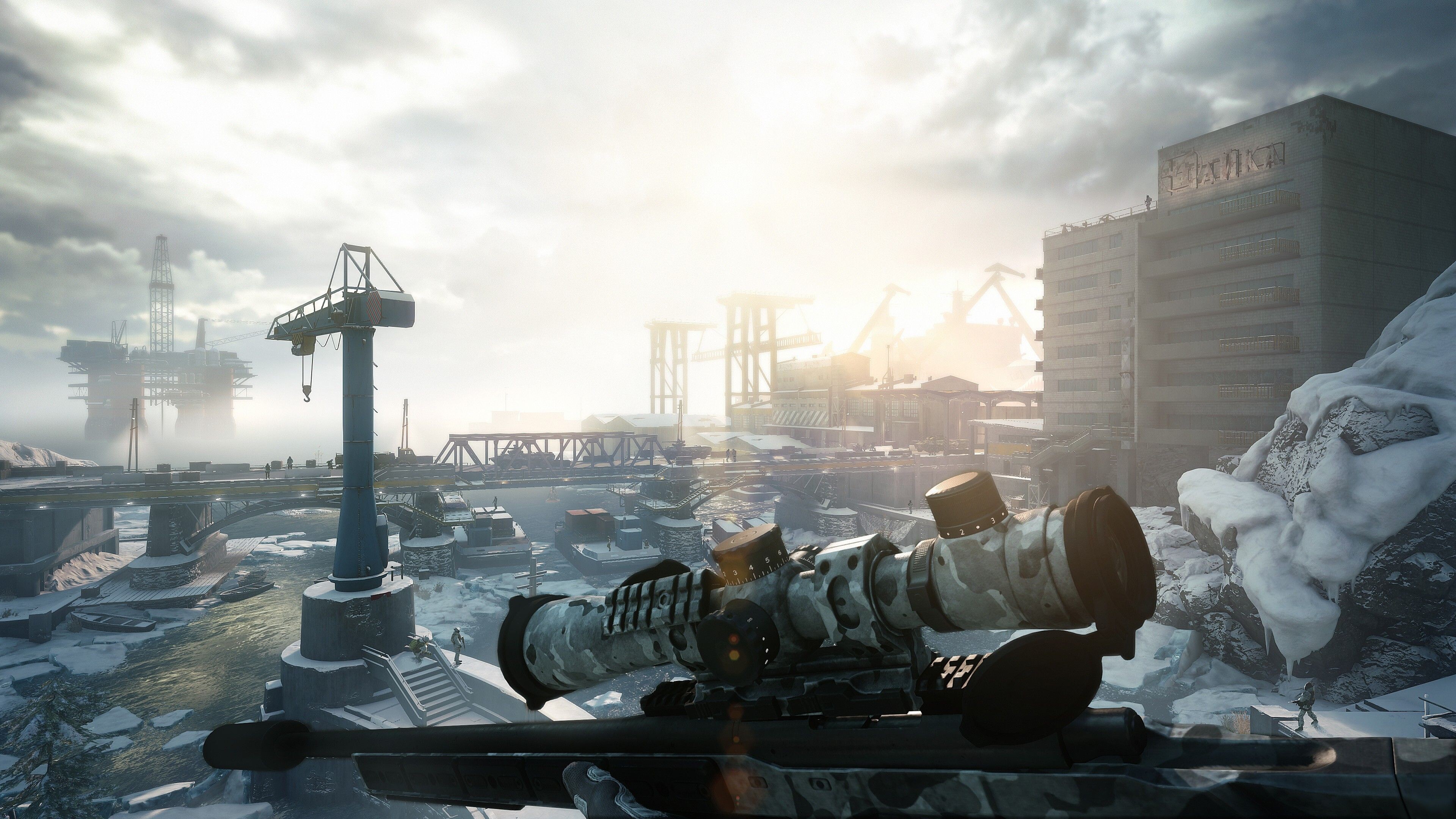 Ghost Town: Sniper Ghost Warrior Contracts, A tactical shooter stealth video game developed and published by CI Games. 3840x2160 4K Background.