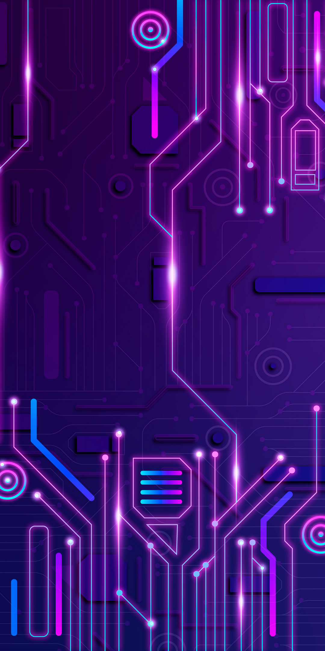 Tech, Purple tech wallpapers, High-tech aesthetics, IT enthusiasts, 1080x2160 HD Phone