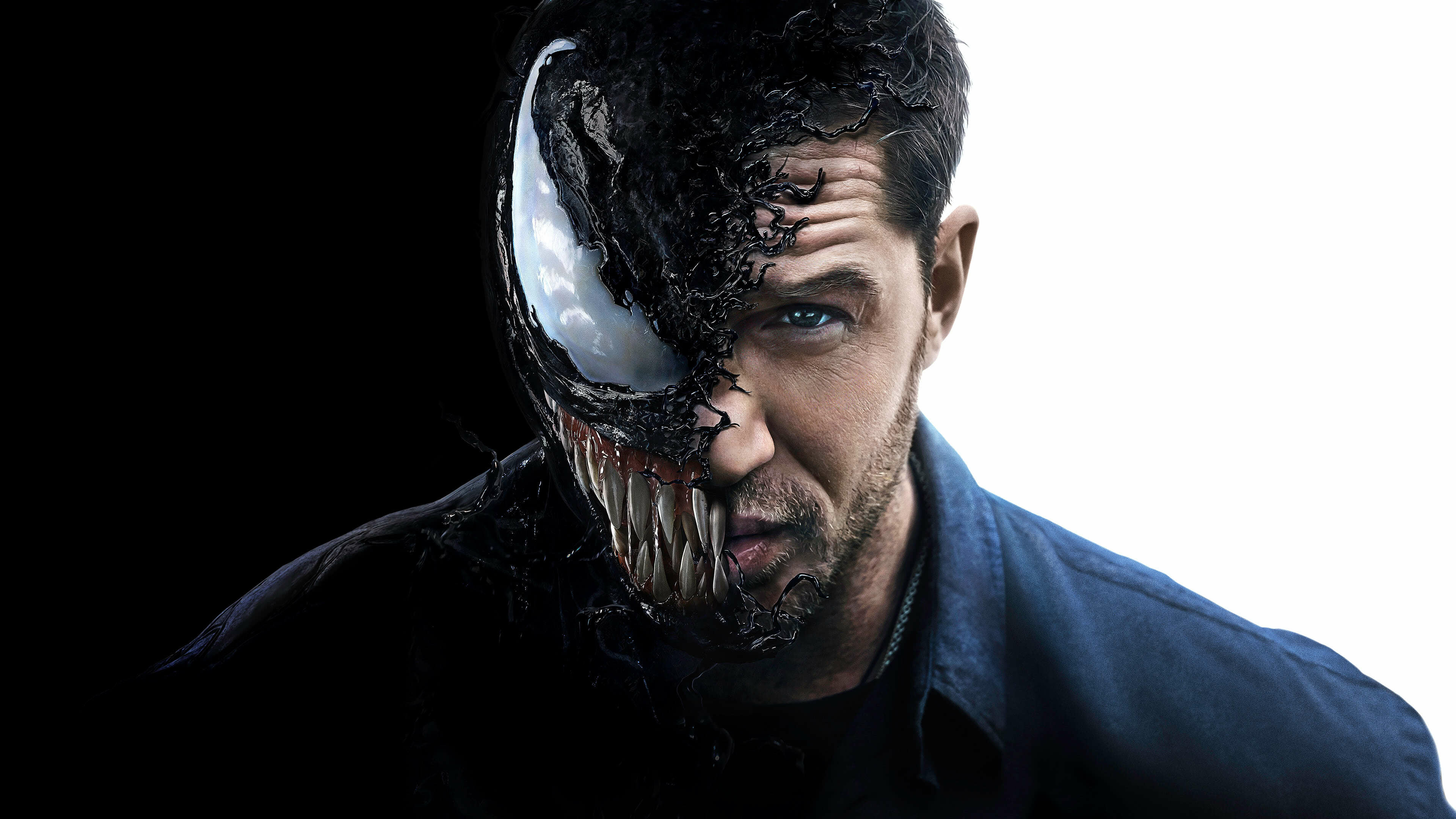 Venom: Tom Hardy, The first film in Sony's Spider-Man Universe (SSU). 3840x2160 4K Background.