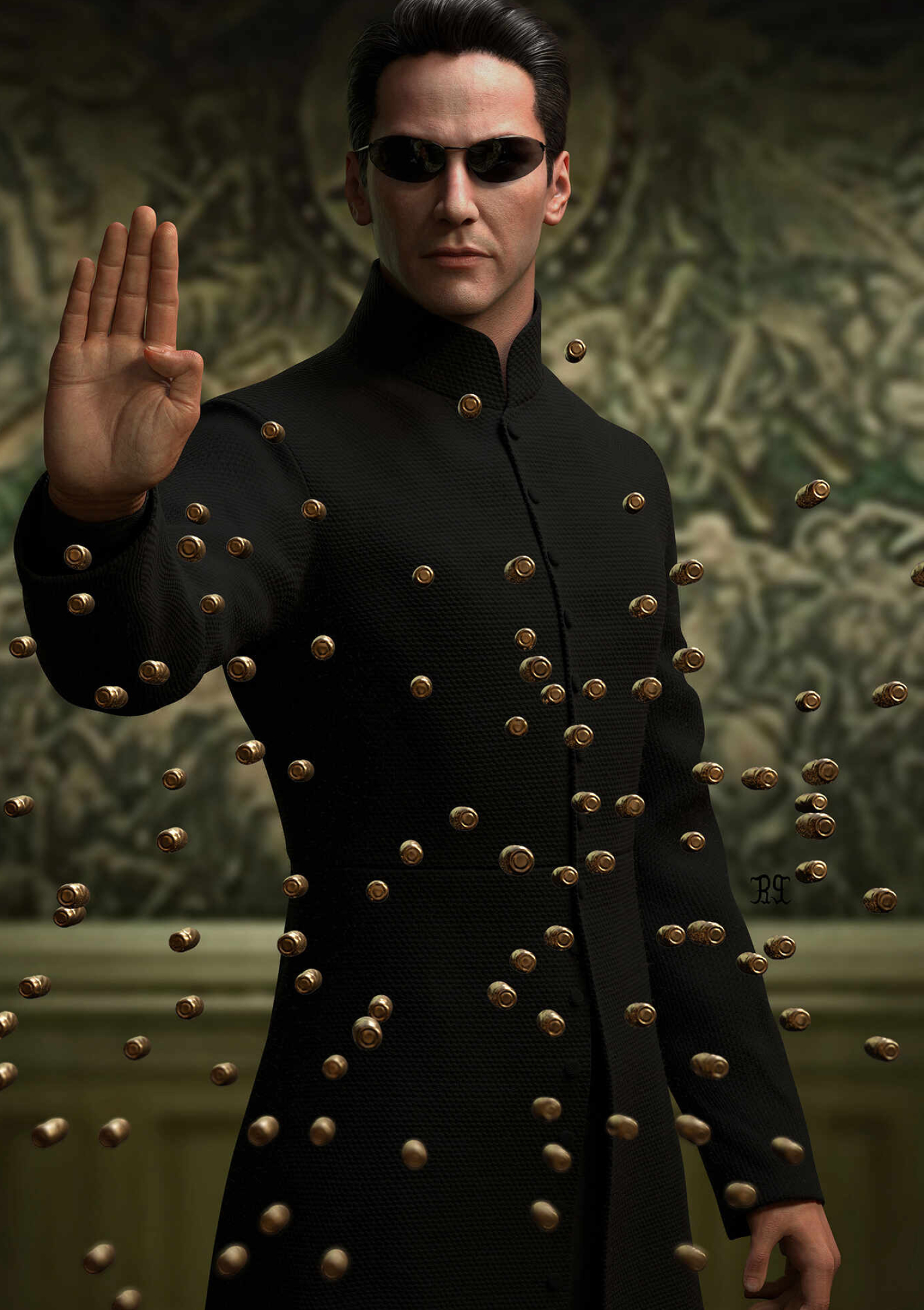 Neo (The Matrix), Keanu Reeves, The Matrix trilogy, Digital art masterpiece, 1530x2160 HD Phone