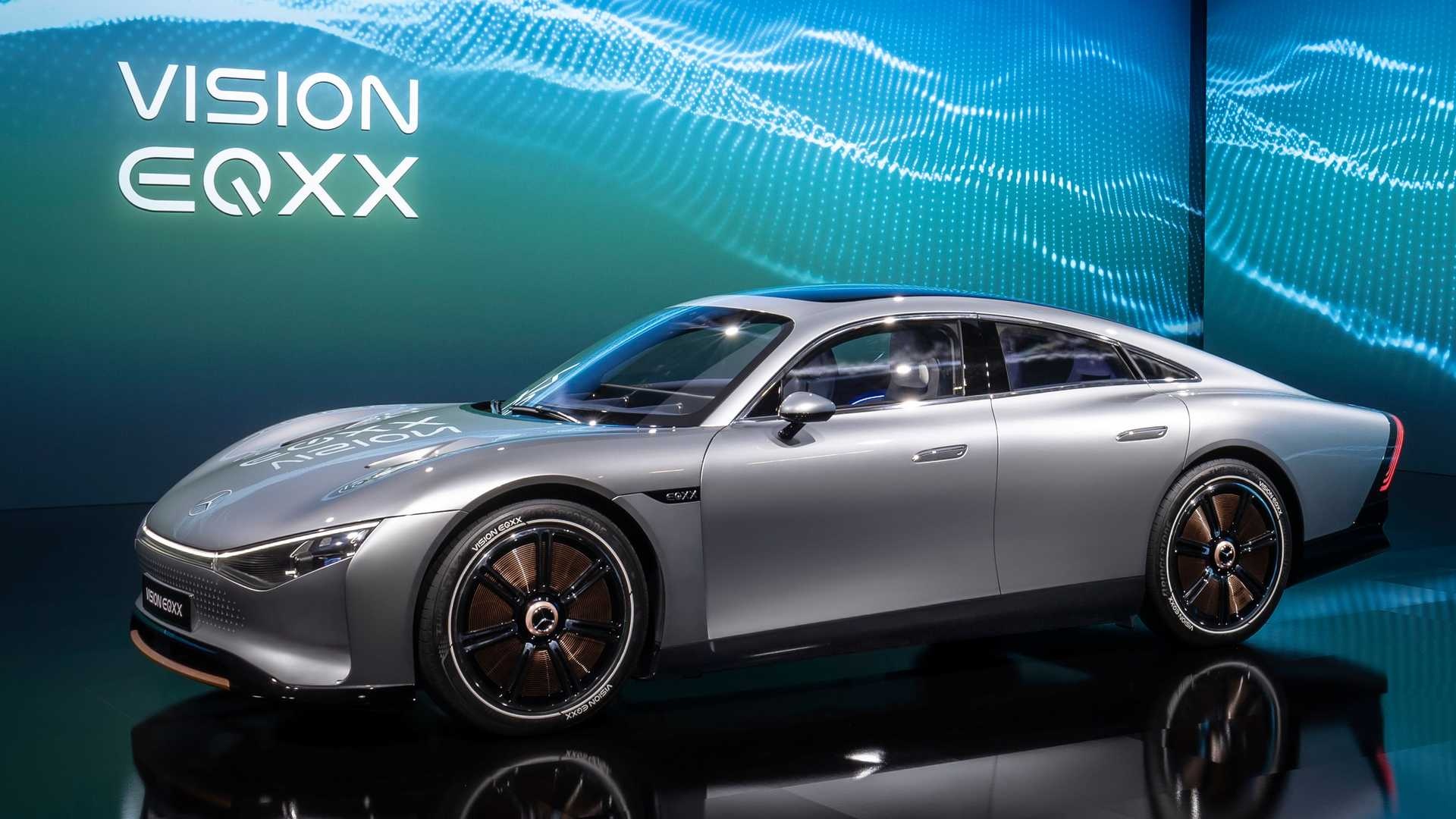 Production halo car, EQXX glimpse, 1,000 km range, Mercedes concept, 1920x1080 Full HD Desktop