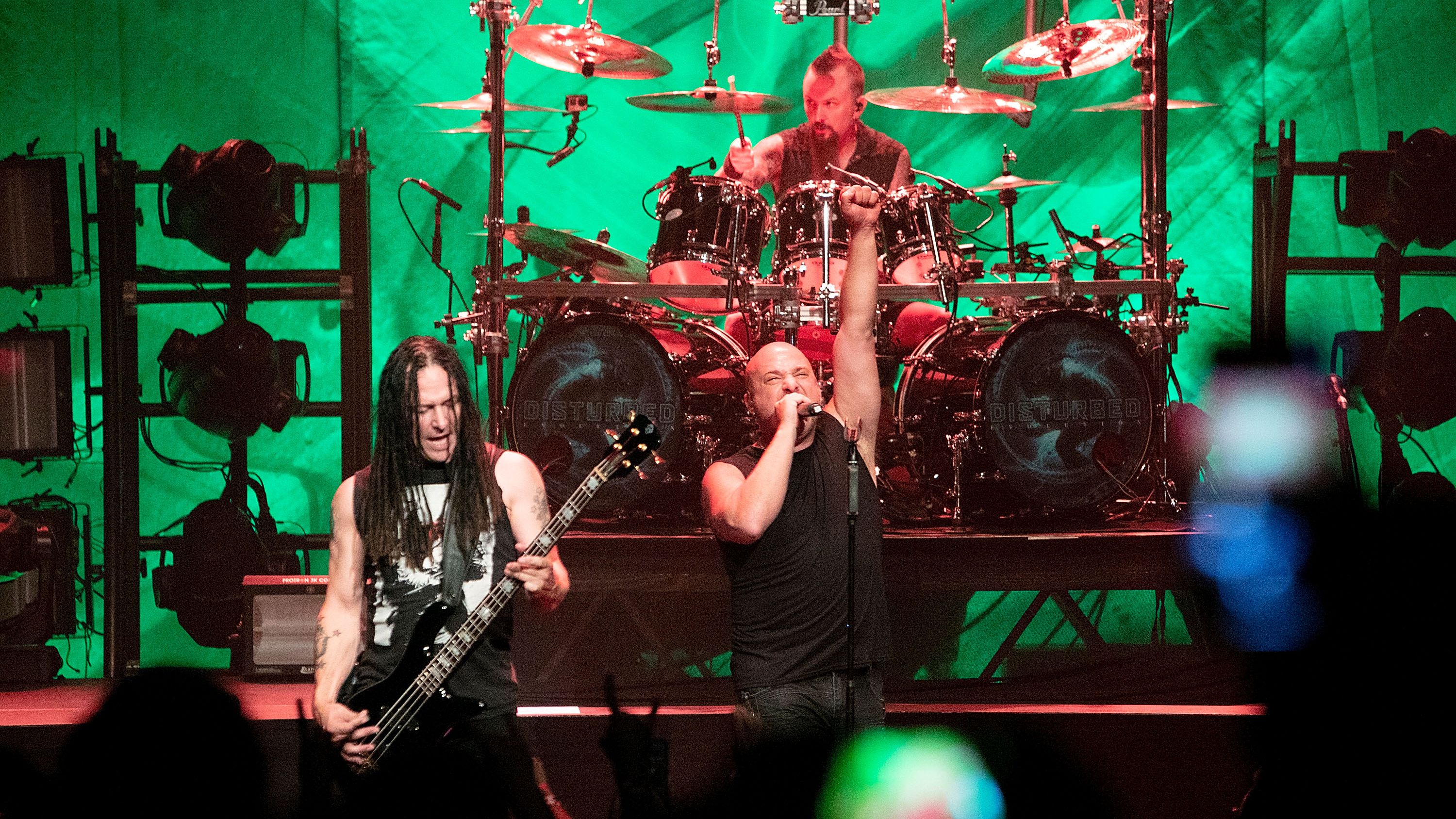Disturbed band, New music play, Down with the sickness, 3000x1690 HD Desktop