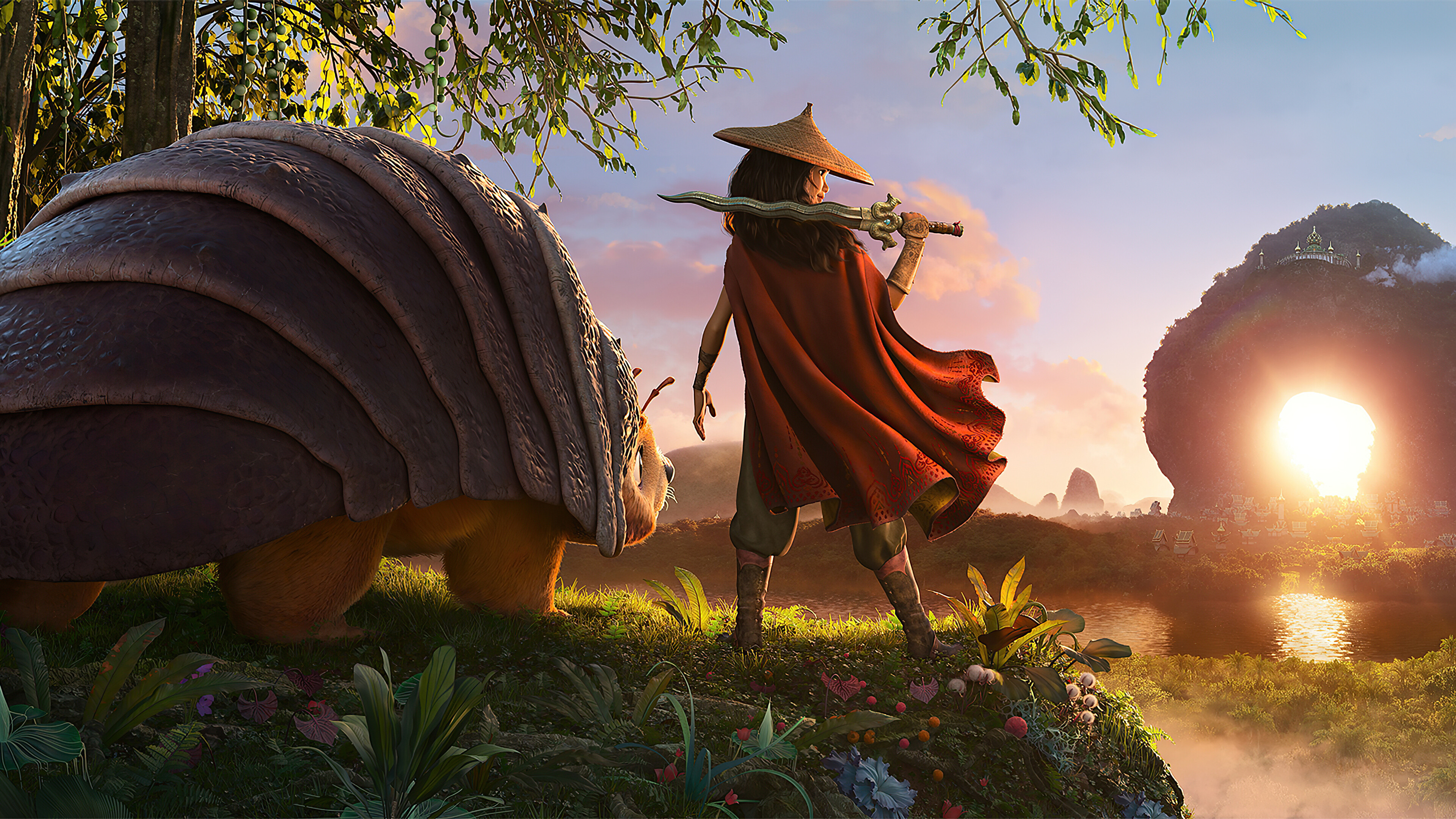 Raya and the Last Dragon: Produced by Walt Disney Animation Studios, 2021 movie. 3840x2160 4K Wallpaper.