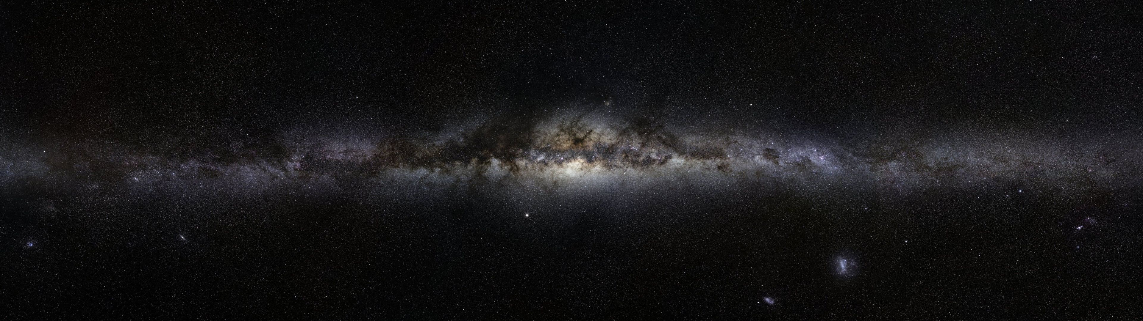 Hubble, Outer space, Galaxies, Milky way, 3840x1080 Dual Screen Desktop
