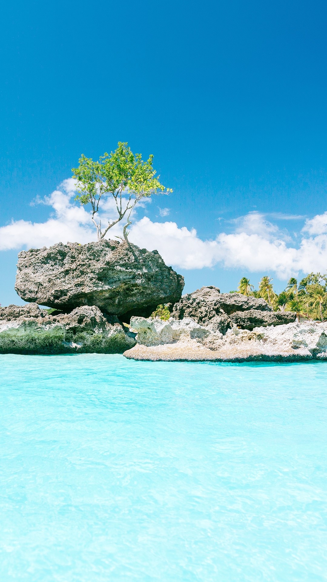 Willy's Rock view, White beach, Philippine spotlight, Island wonder, 1080x1920 Full HD Phone
