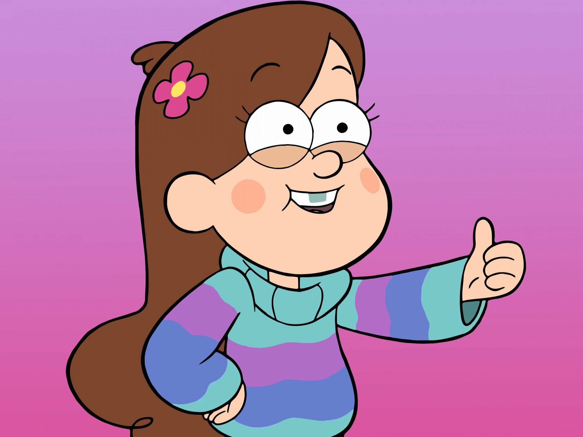 Gravity Falls: Mabel Pines, went on a date with Li'l Gideon. 1920x1440 HD Background.