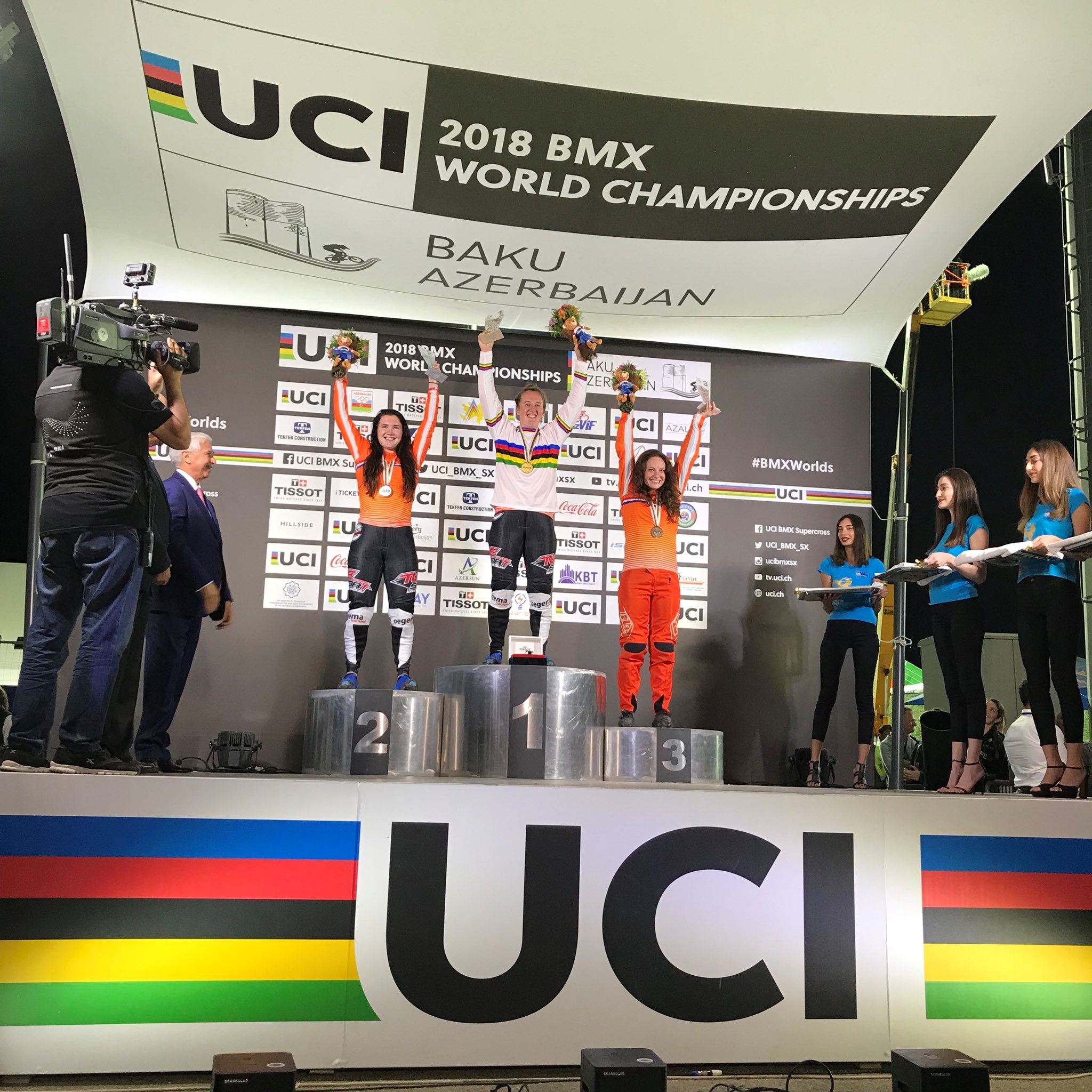 Laura Smulders, Dutch BMX triumph, World Championship podium, Inspiring performance, 2050x2050 HD Phone