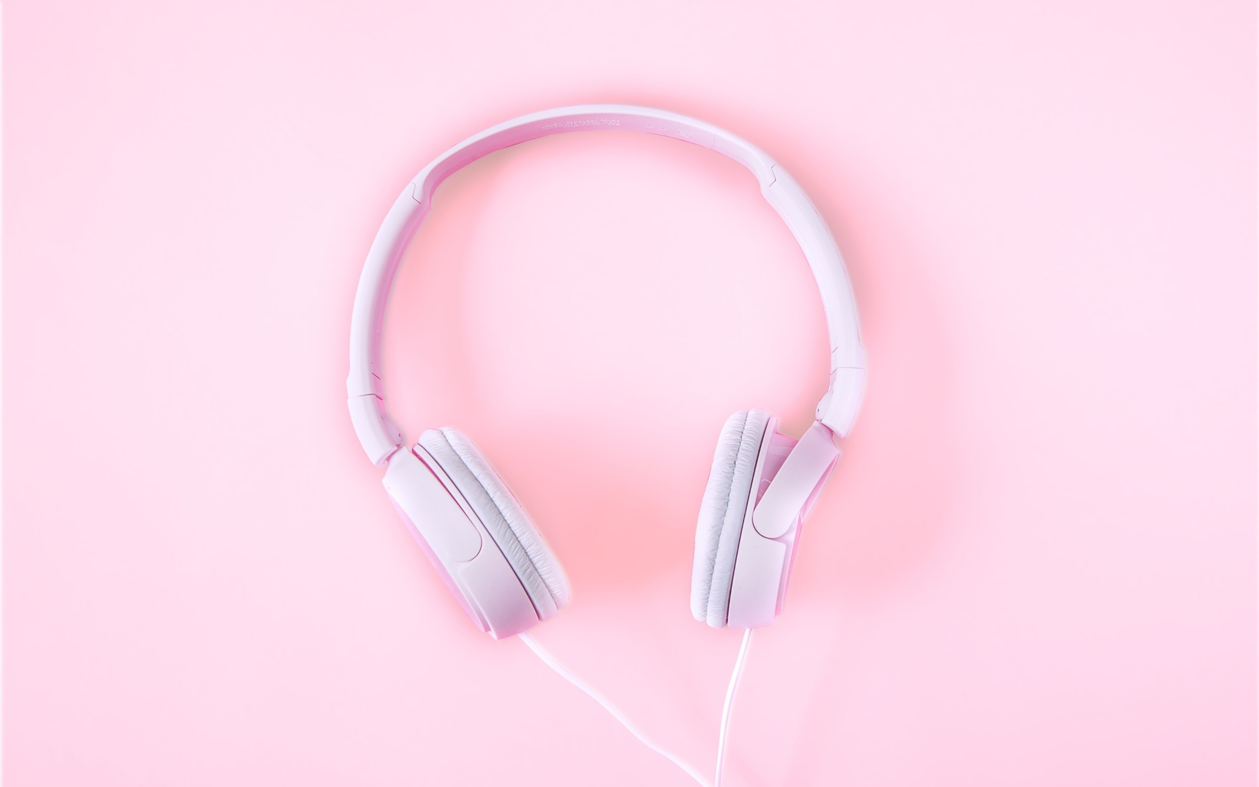 Pink headphones gadget wallpapers, MacBook Pro enhancement, Vibrant colors, Music immersion, 2560x1600 HD Desktop