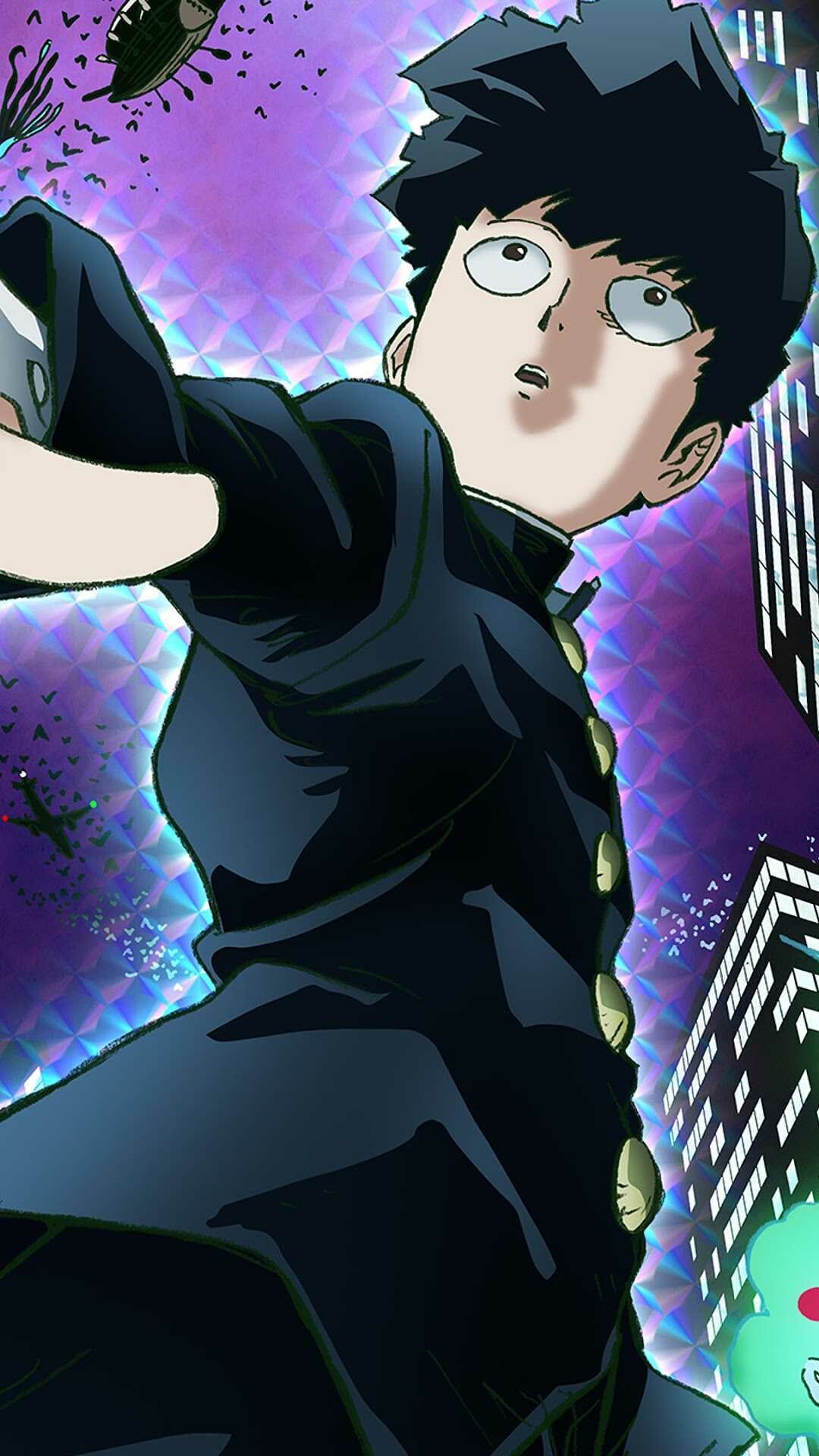 Mob Psycho 100: A young boy who will "explode" when something reaches 100, Cartoon. 1080x1920 Full HD Wallpaper.
