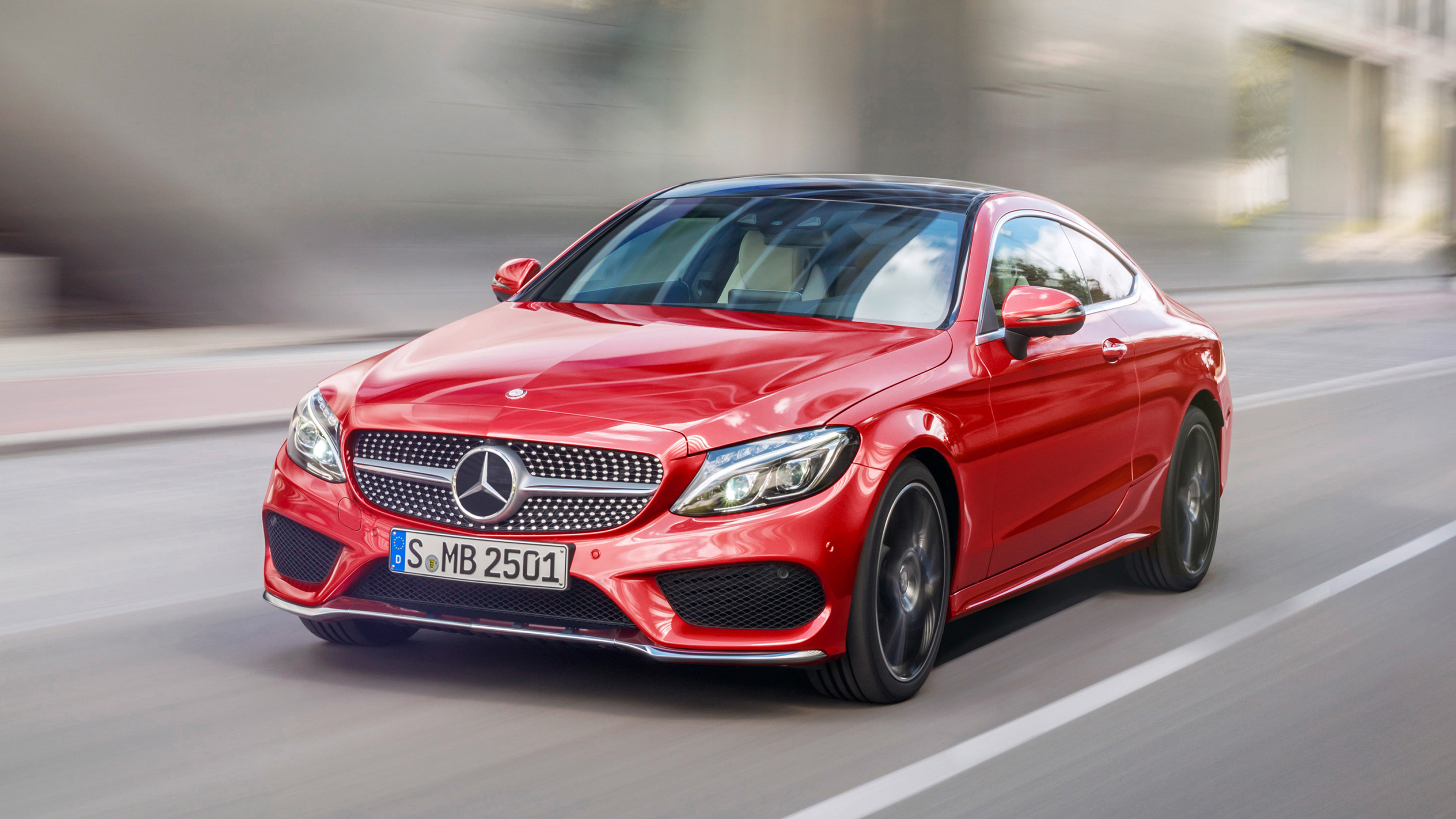 Mercedes-Benz C-Class, Coupe cars, Stunning aesthetics, Ultra HD visuals, 3840x2160 4K Desktop
