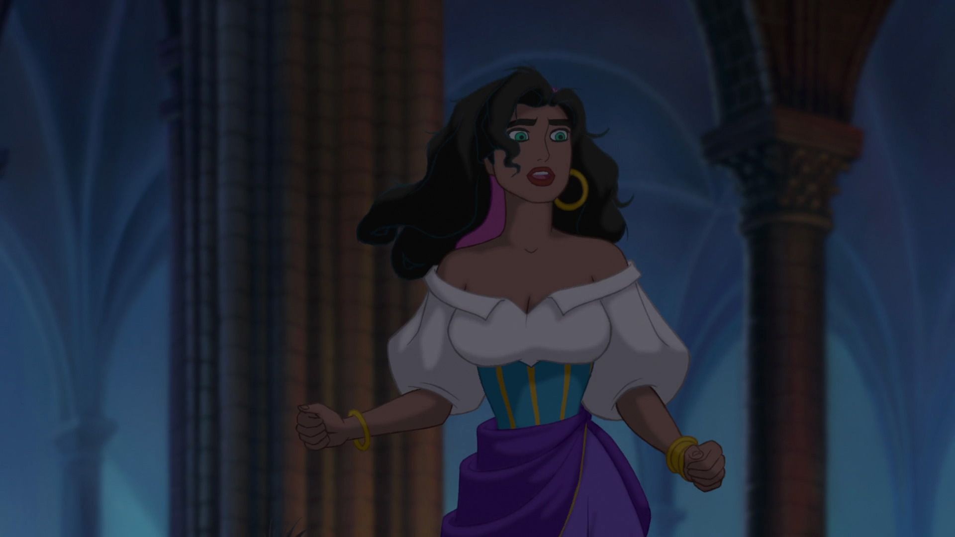 Esmeralda, Hunchback of Notre Dame, Animation, Disney aesthetic, 1920x1080 Full HD Desktop