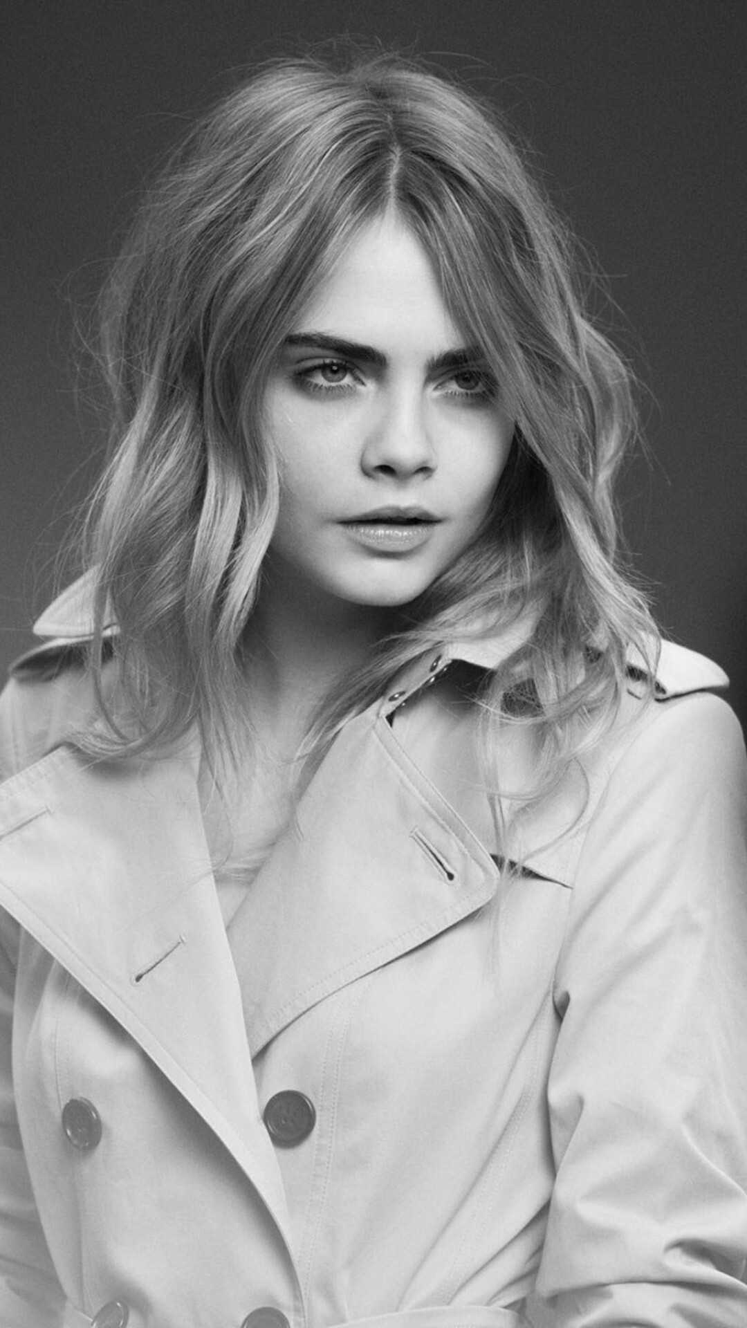 Cara Delevingne: Known for her associations with Chanel under Karl Lagerfeld and Burberry under Christopher Bailey. 1080x1920 Full HD Wallpaper.