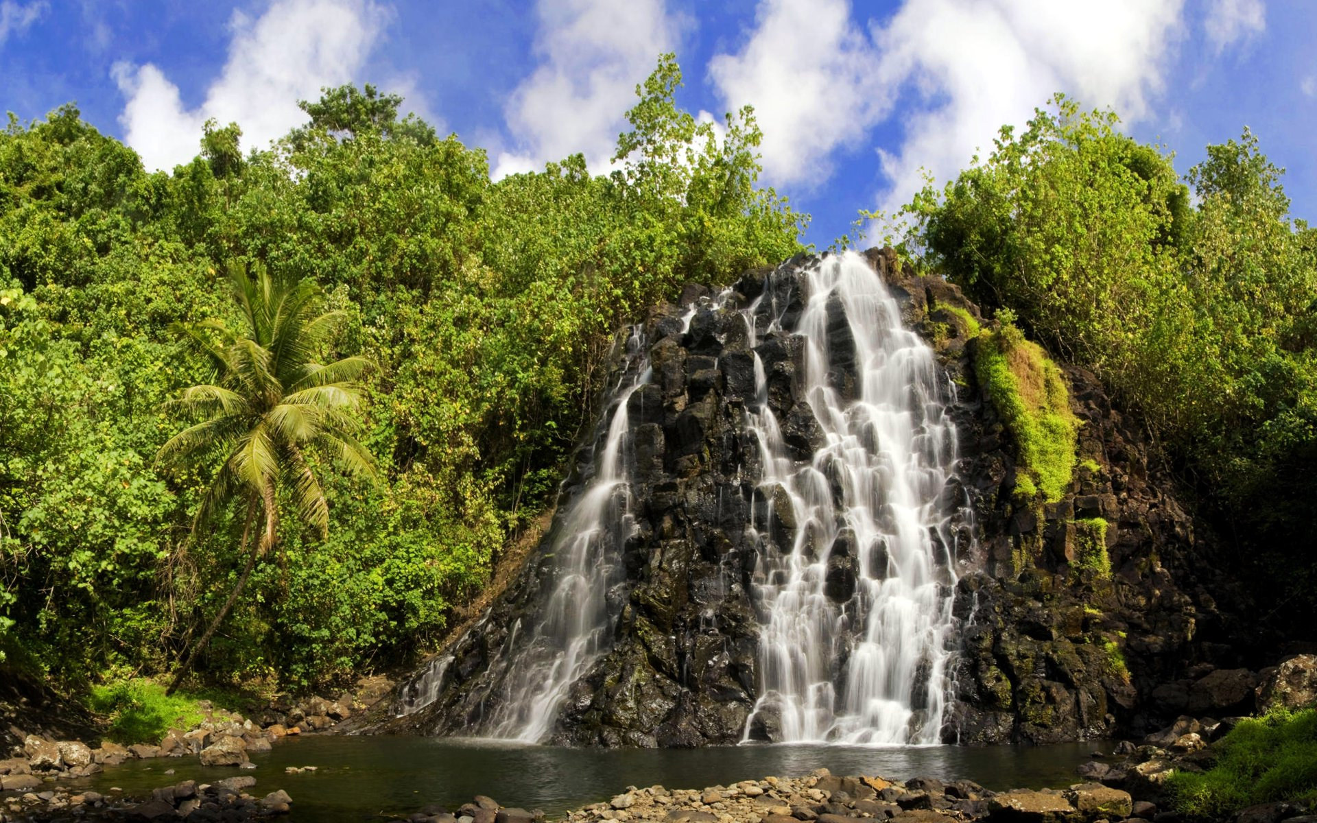 Micronesia, Pohnpei waterfall, Natural wonders, Federated states, 1920x1200 HD Desktop