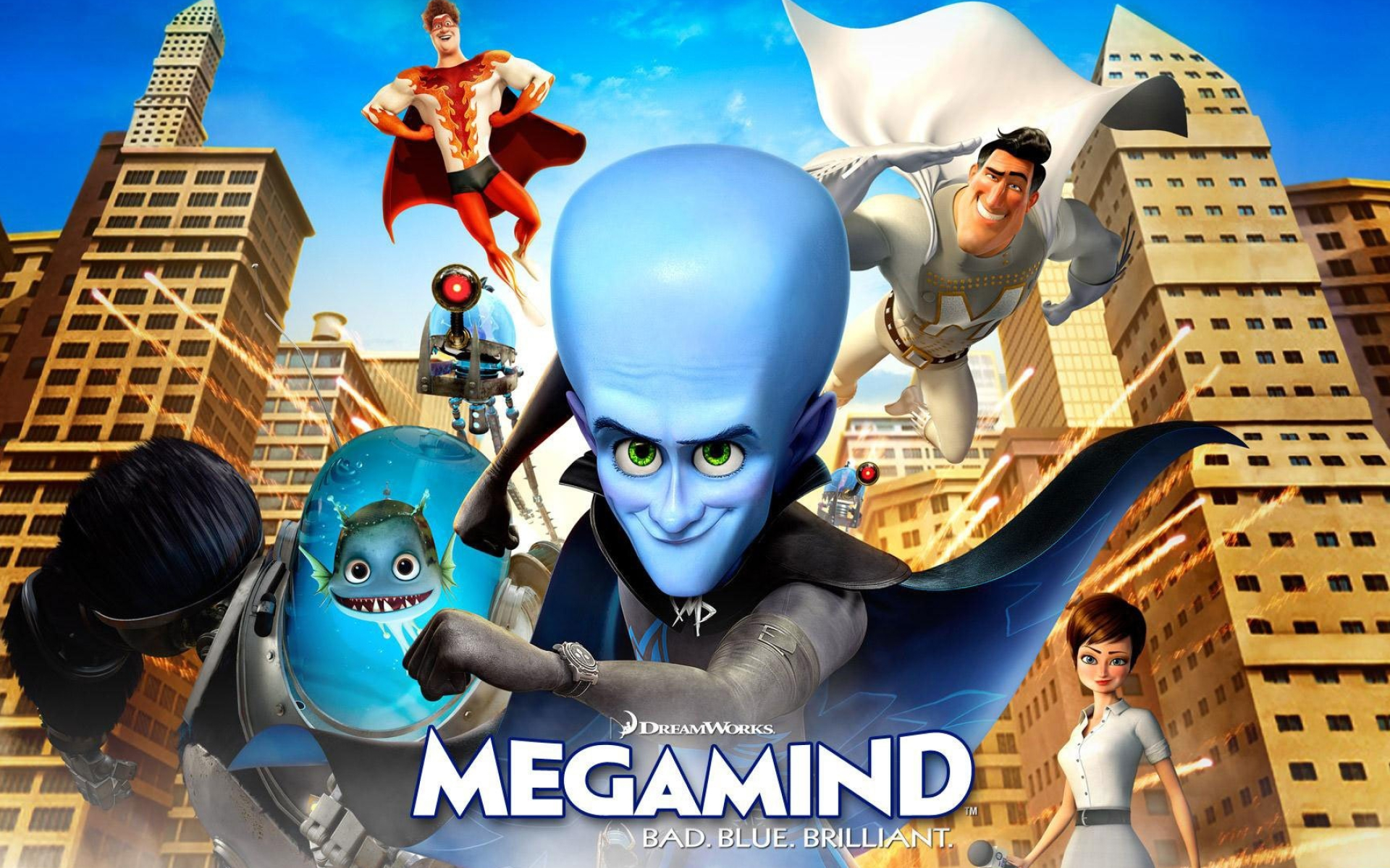 Megamind, Animation, Creative artwork, Bold characters, 1920x1200 HD Desktop