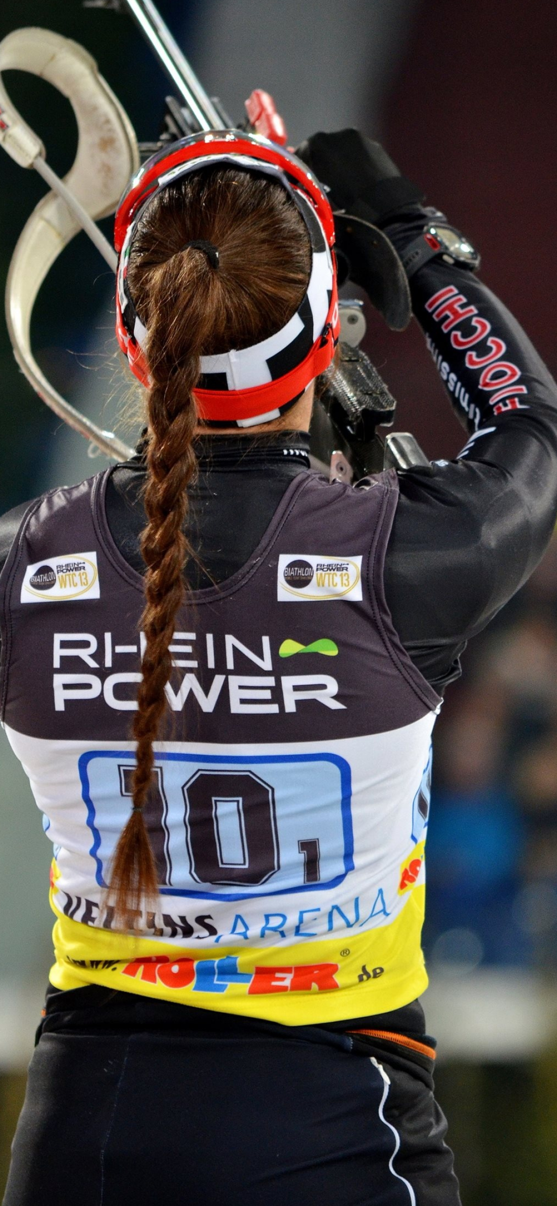 Biathlon: Cross-country skiing, Biathlon World Cup, Rifle shooting. 1130x2440 HD Background.