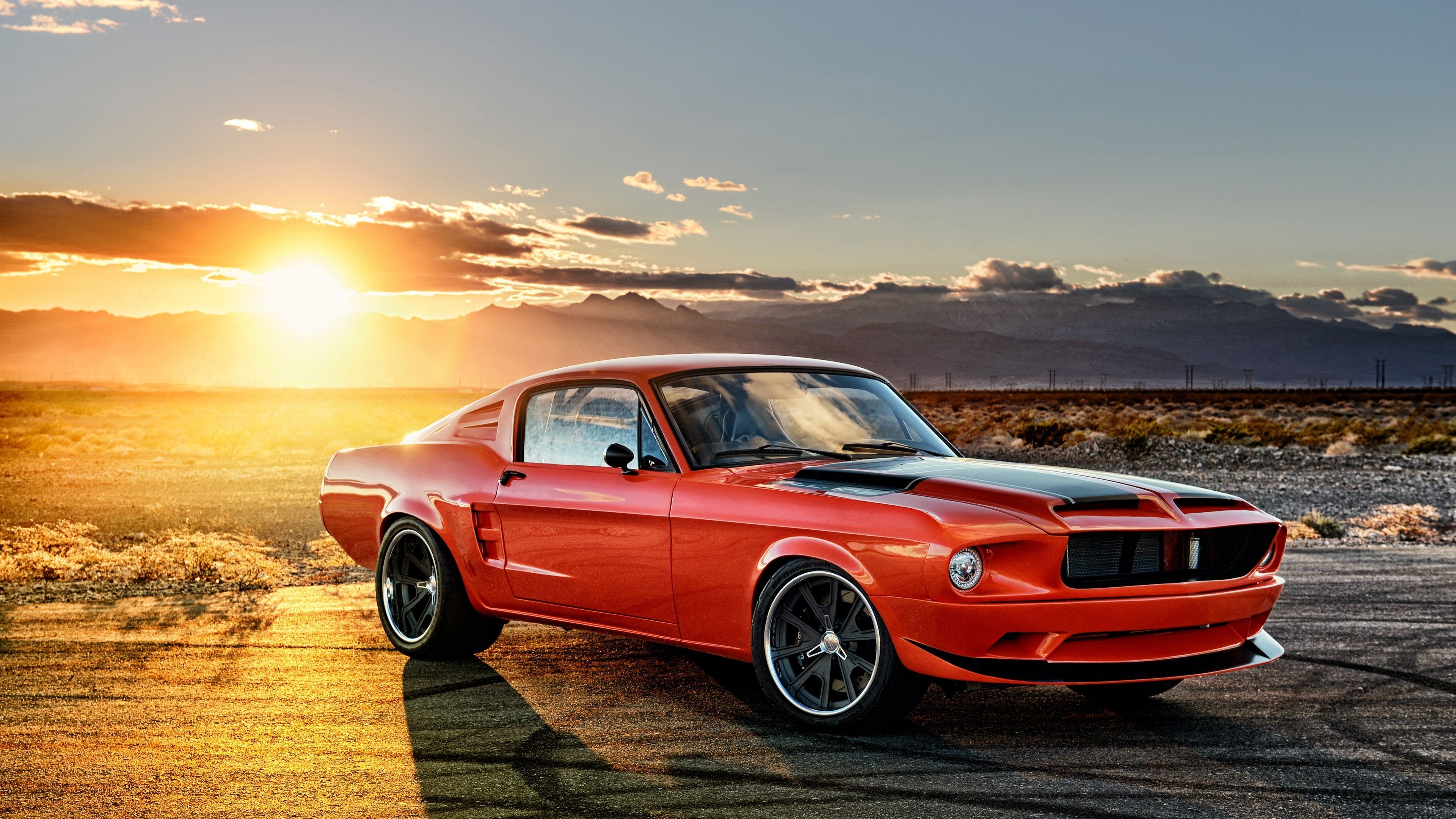 Vintage Ford Mustang, Classic collector's dream, Nostalgic lines, Sixties muscle heritage, Cherished pony car, 3840x2160 4K Desktop