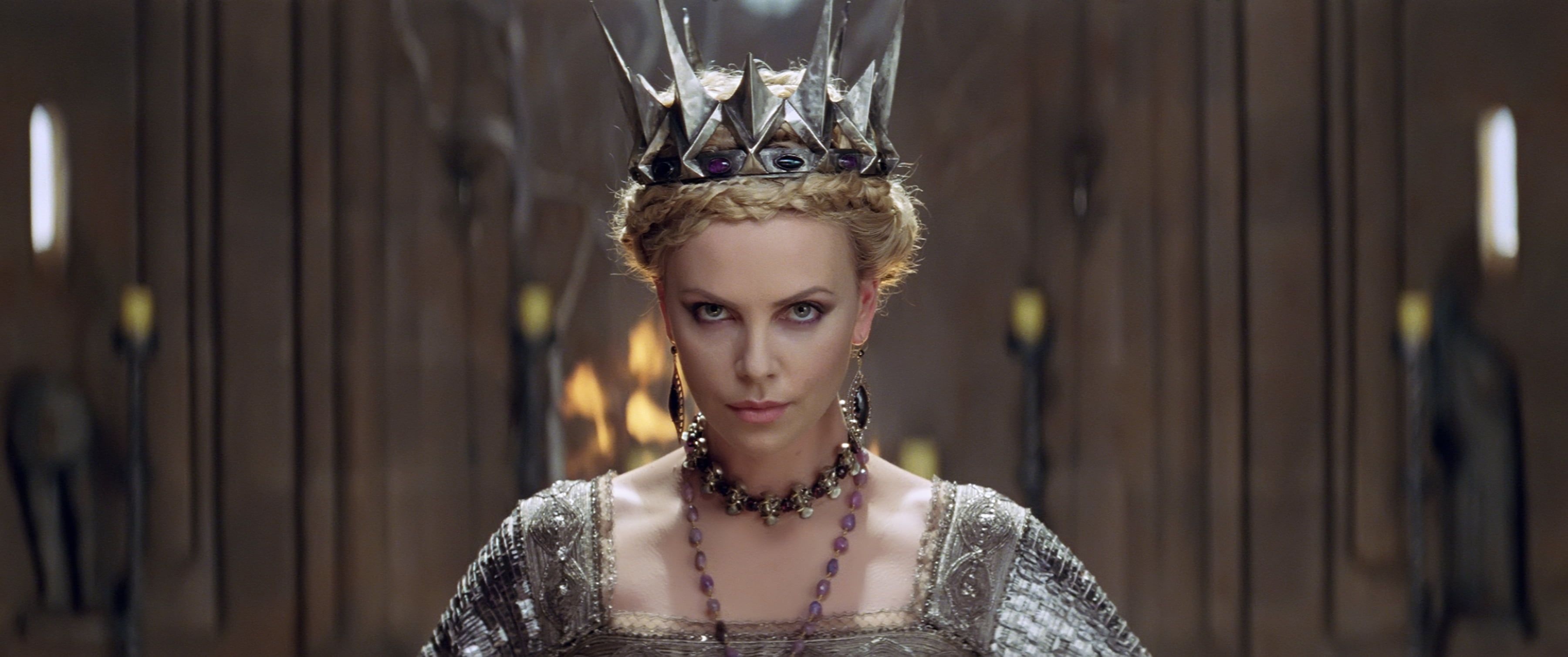 Queen Ravenna, Charlize Theron, Snow White and the Huntsman, Blonde actresses, 3600x1510 Dual Screen Desktop