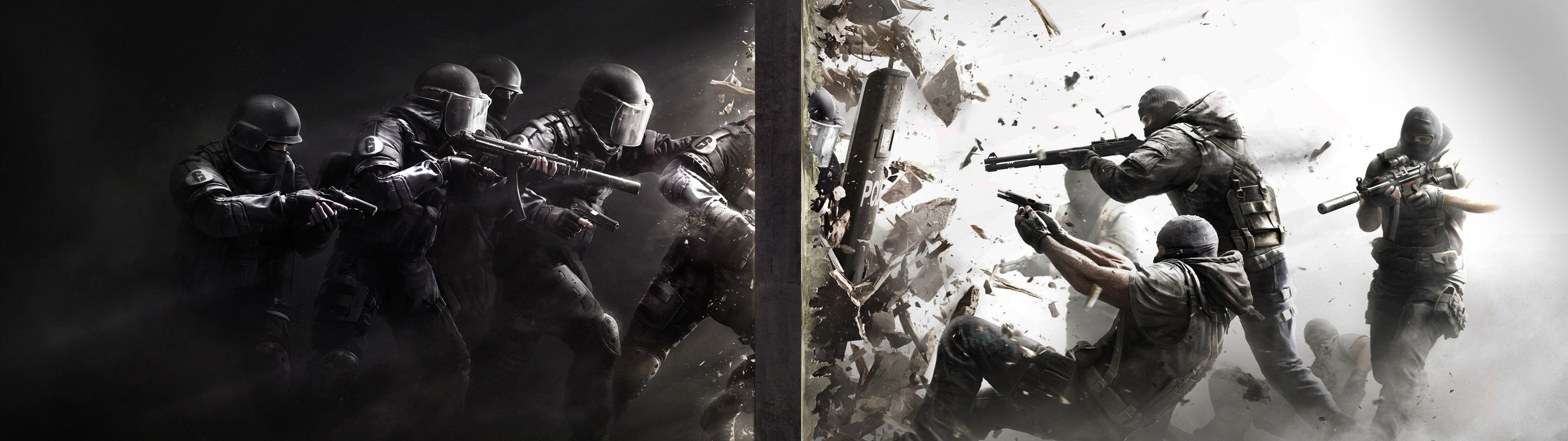 Gaming dual screen, HD wallpapers, Multiplayer games, Action-packed gameplay, 3840x1080 Dual Screen Desktop
